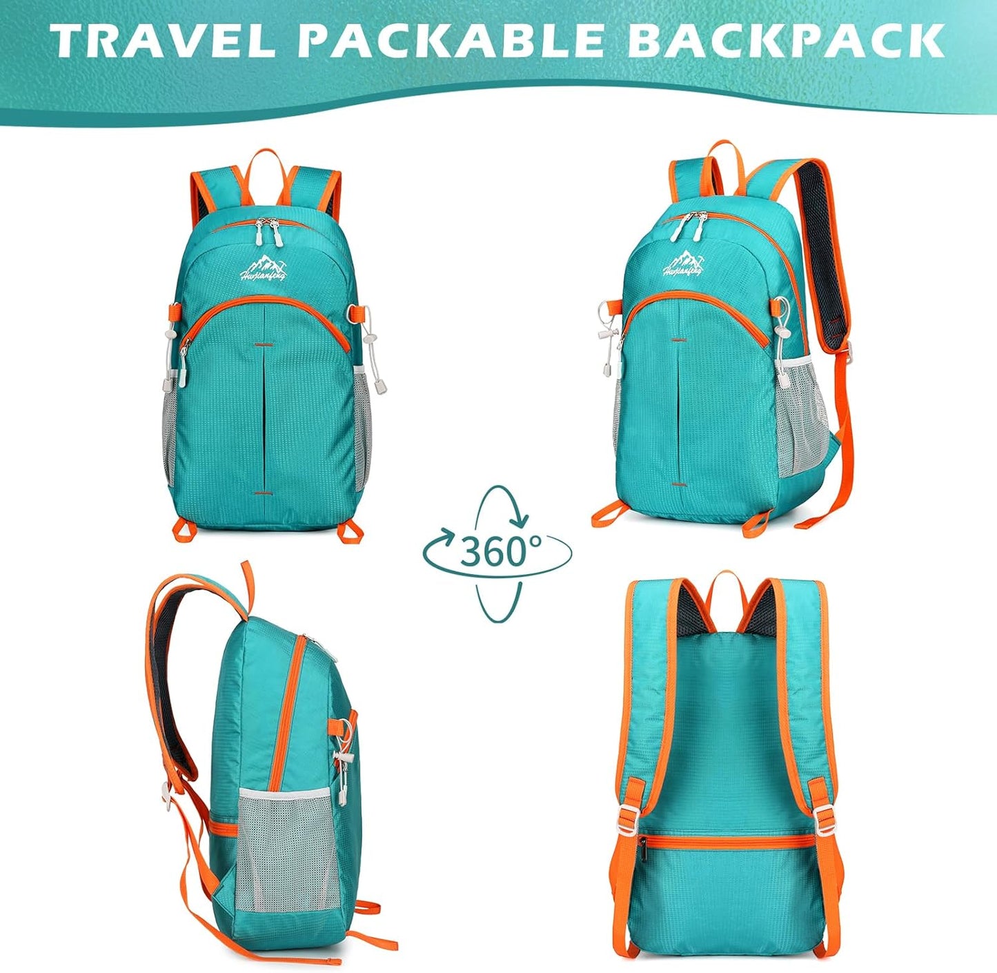20L Small Hiking Backpack, Lightweight Foldable Daypack Water-resistant Travel Camping Packable Backpack