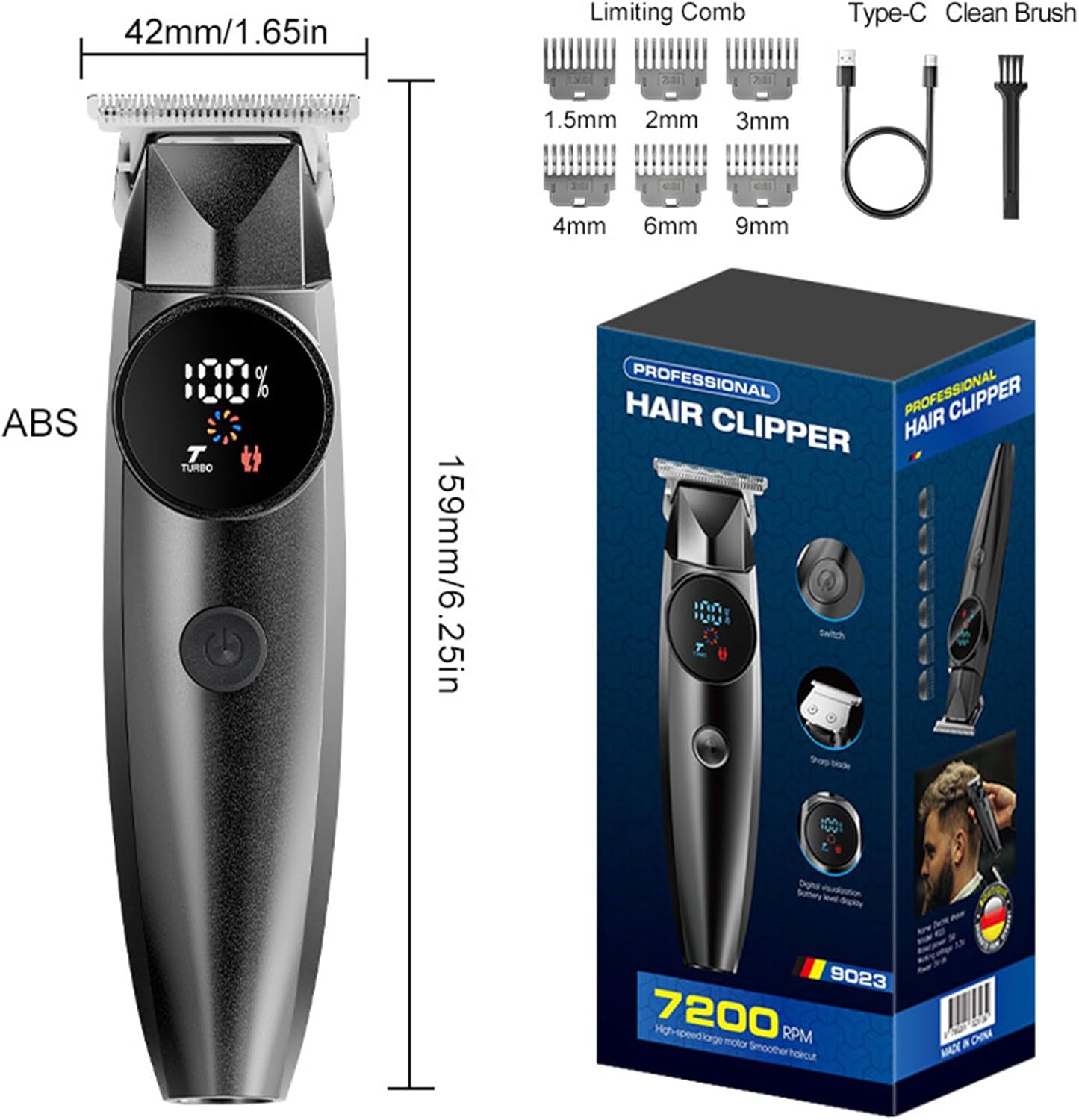 Body Hair Trimmer,Ball Trimmer Pubic Hair Groomer Cordless Rechargeable Shaver Clipper Razor with LED Lighting Razor Portable Body Grooming Travel for Him Dad(Black)