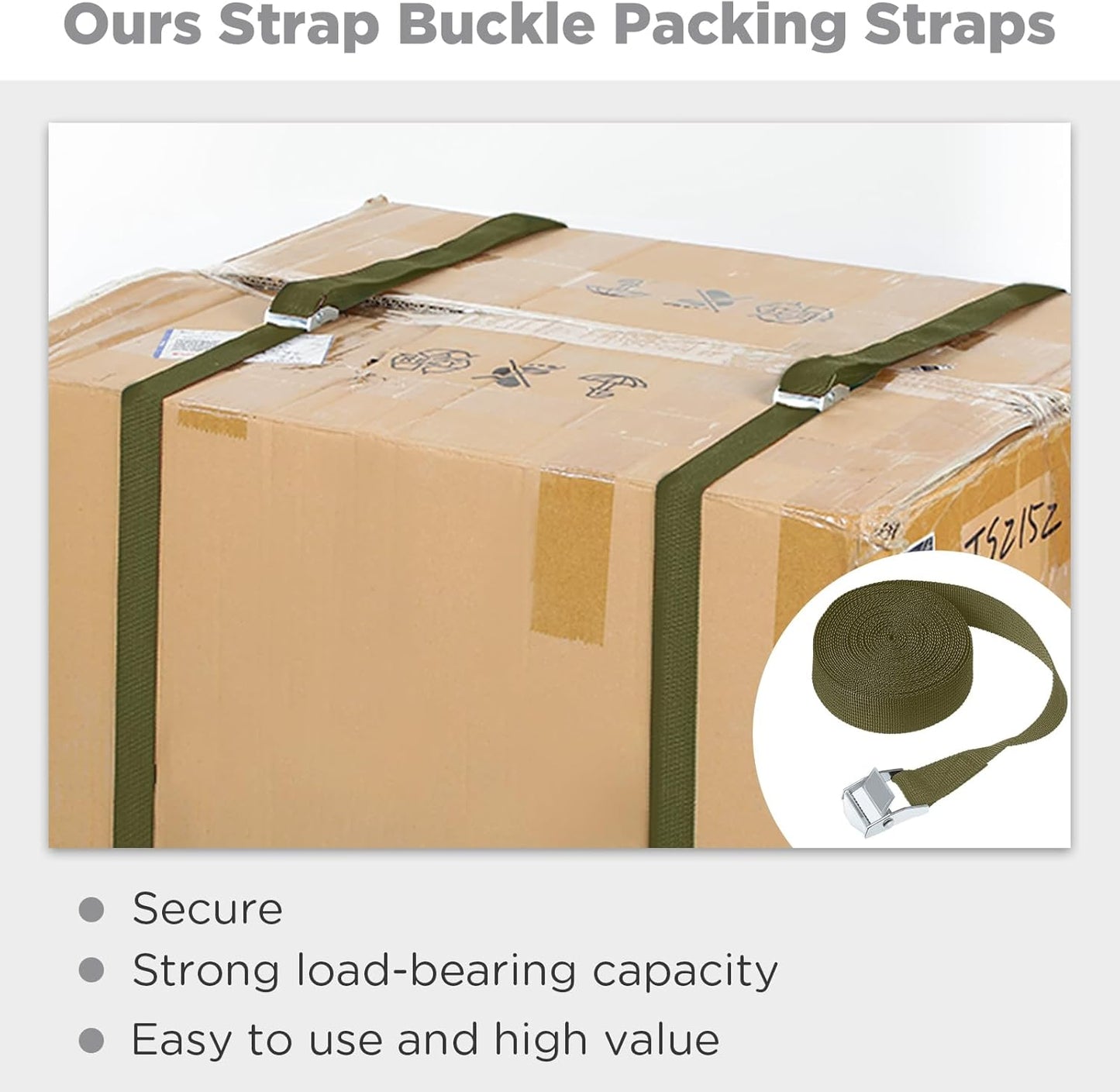 Riakrum 15 Pack 16 Feet Lashing Straps Adjustable Kayaks Tie Down Cam Buckle Straps with Buckles up to 250lbs for Cargo, Luggage, Motorcycles, Truck, Car Roof Rack, Sup Surfboard(Army Green)