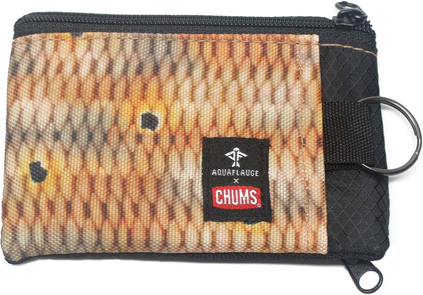 Chums Surfshorts Wallet - Lightweight Slim Wallet w/ RFID Blocking Card - Zippered, Minimalist Wallet w/Key Ring - Patterns