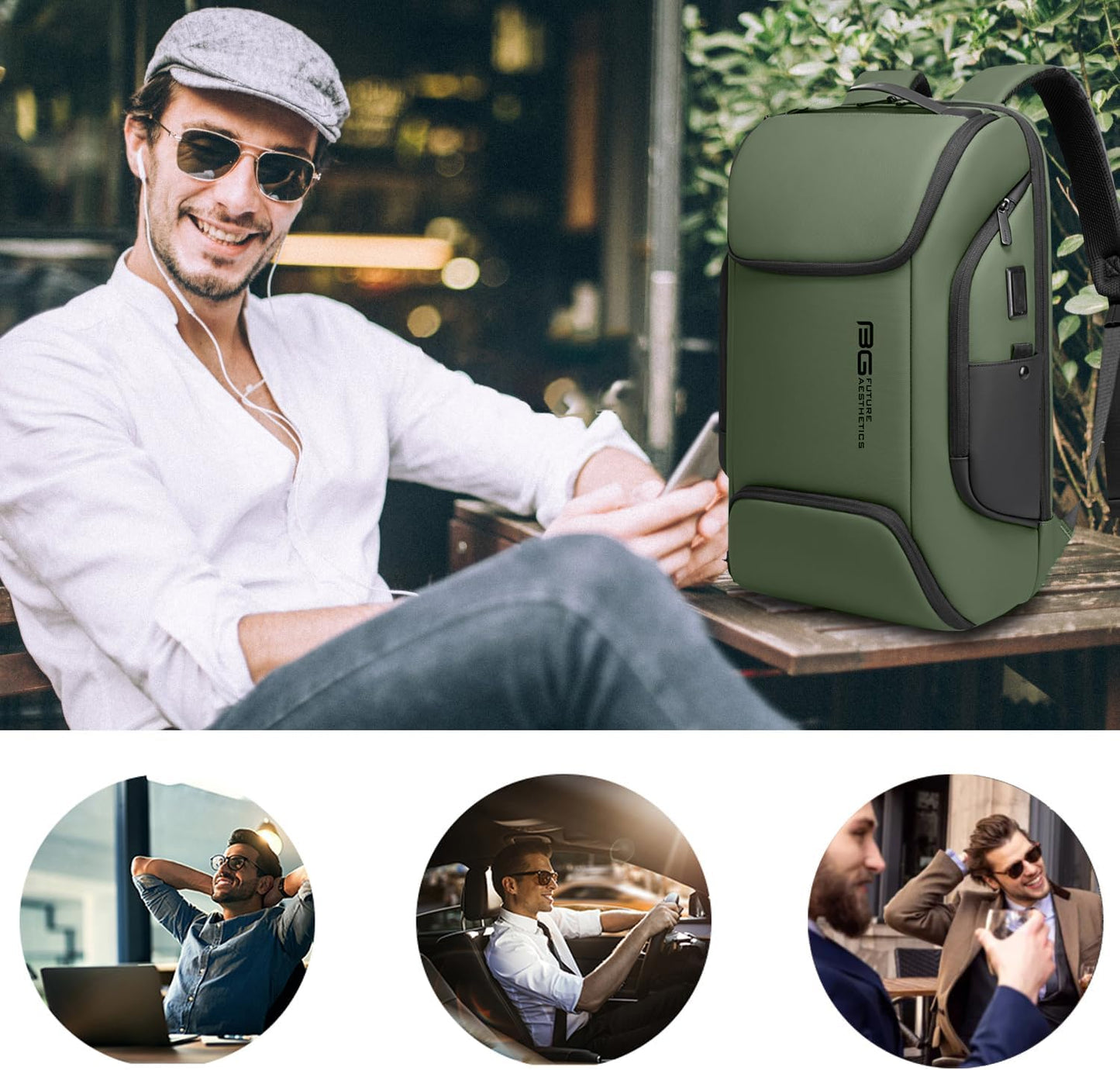 BANGE Business Laptop Smart backpack Can Hold 15.6 Inch Laptop Commute Backpack Carry on bag for