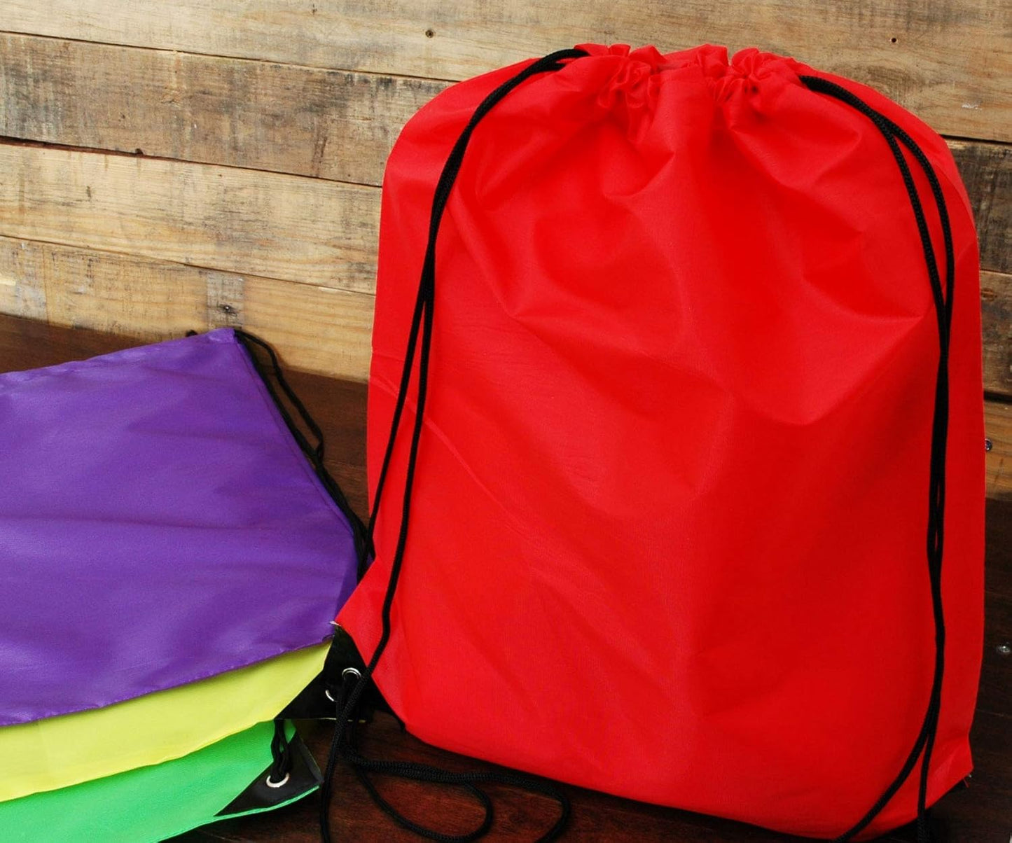 Threadart Drawstring Backpacks - Pack of 10 - Pink | Sports Cinch Sack String Backpack | For Gym