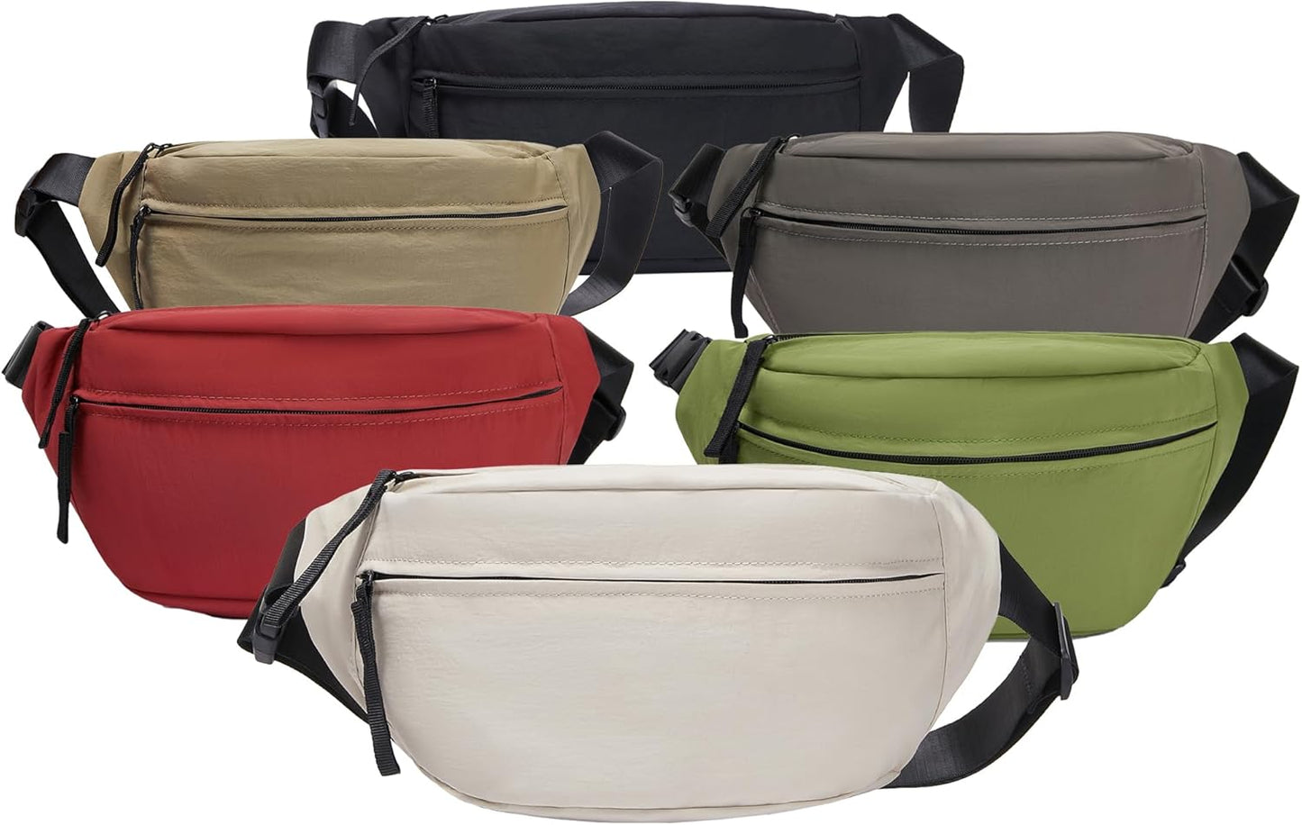 Women Sling Bags Girl Fanny Pack Crossbody Handbag Men Shoulder Bag Unisex Classic Nylon Waist Packs Purse Hiking Chest Bag, Easy Carry Any Phone,Wallet (Brilliant green)