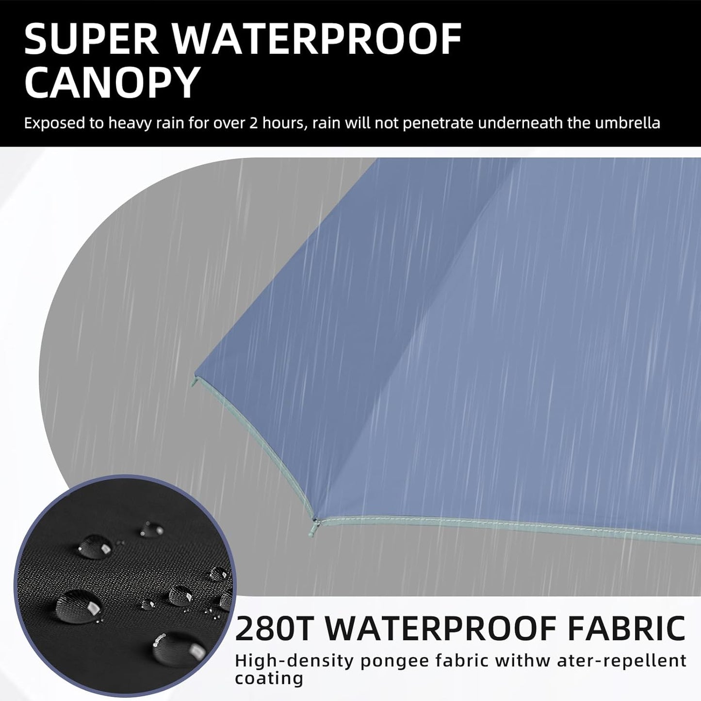 50in Inverted Folding Travel Umbrella – Windproof 10Ribs Upside Down Umbrella with Carabiner Handle, Rain Sun Protection for Women Men (Black)