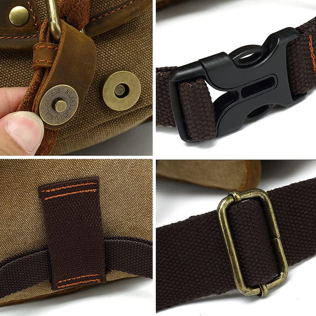 Leather Waist Pack Drop Leg Bag for Men Women Belt Bumbag Multi-Purpose Motorcycle Bike Outdoor Sports Tactical Cycling Riding Hiking Camping Pouch