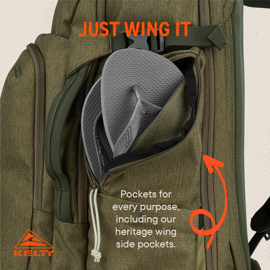 Kelty | Redwing Traveler Backpacks, Travel Pack for Adventure Travel | Burnt Olive & Black