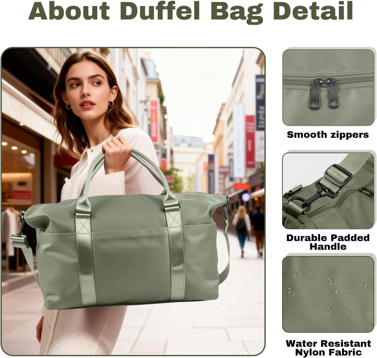 Weekender Duffel Bags for Women, Travel Totes Bag for Airplane Essentials, Overnight Bags for Women with Trolley Sleeve, Large Carry On Hospital Bag for Labor and Delivery, Sport, Gym