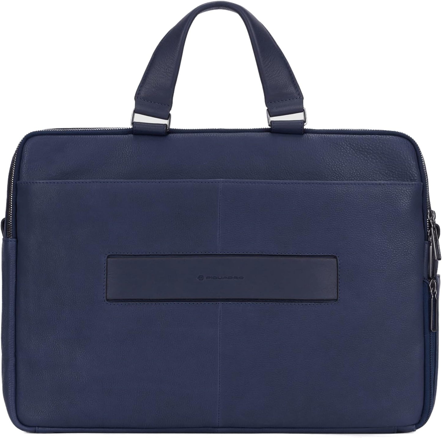 Piquadro Ronnie Leather Briefcase 43 cm Laptop Compartment, night blue, One Size