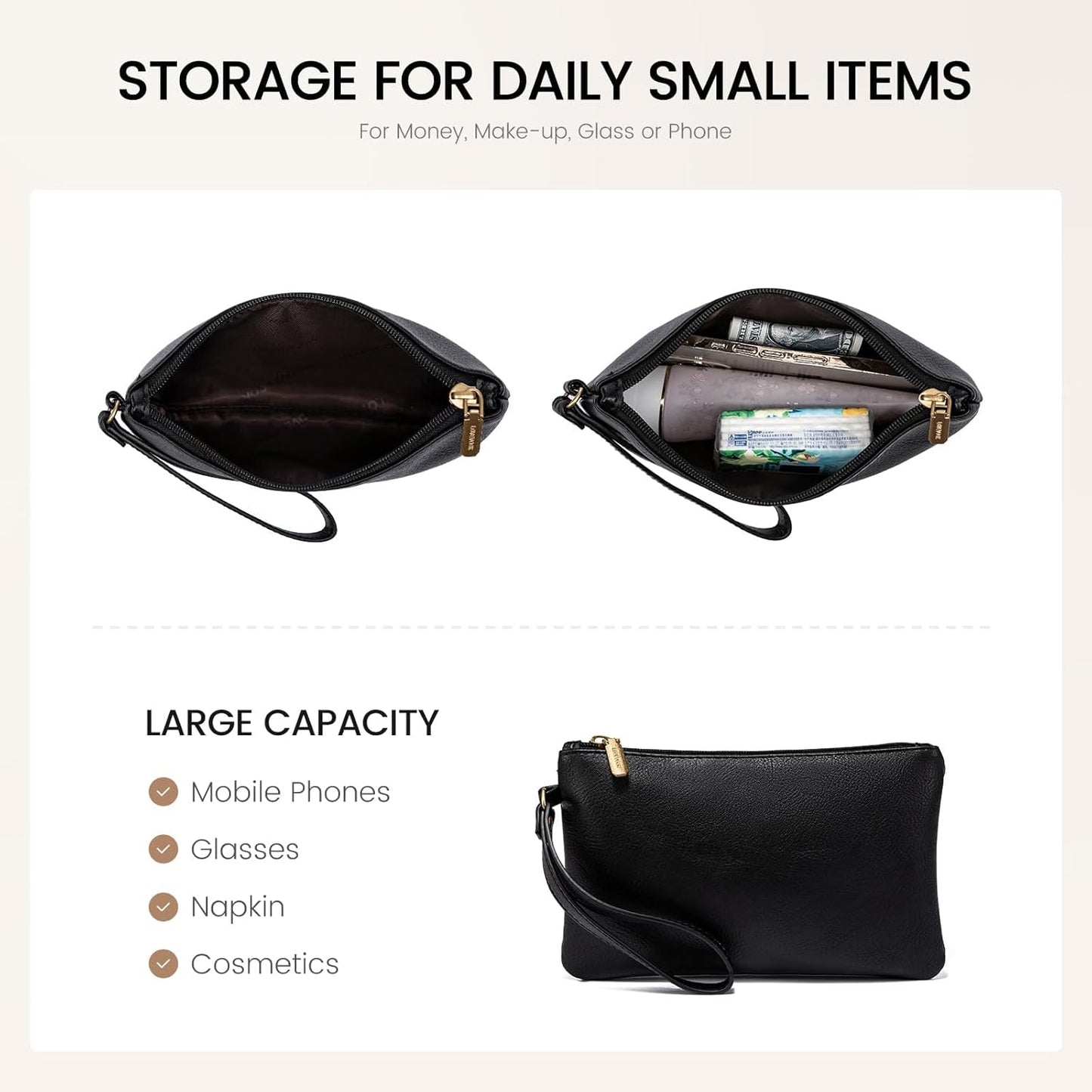 LOVEVOOK Laptop Tote Bag for Women, 15.6 Inch Work Bags, Vintage Leather Tote Bag, Waterproof Computer Bags with Clutch Purse, Large Capacity Messenger Bag for Teacher College Business Office