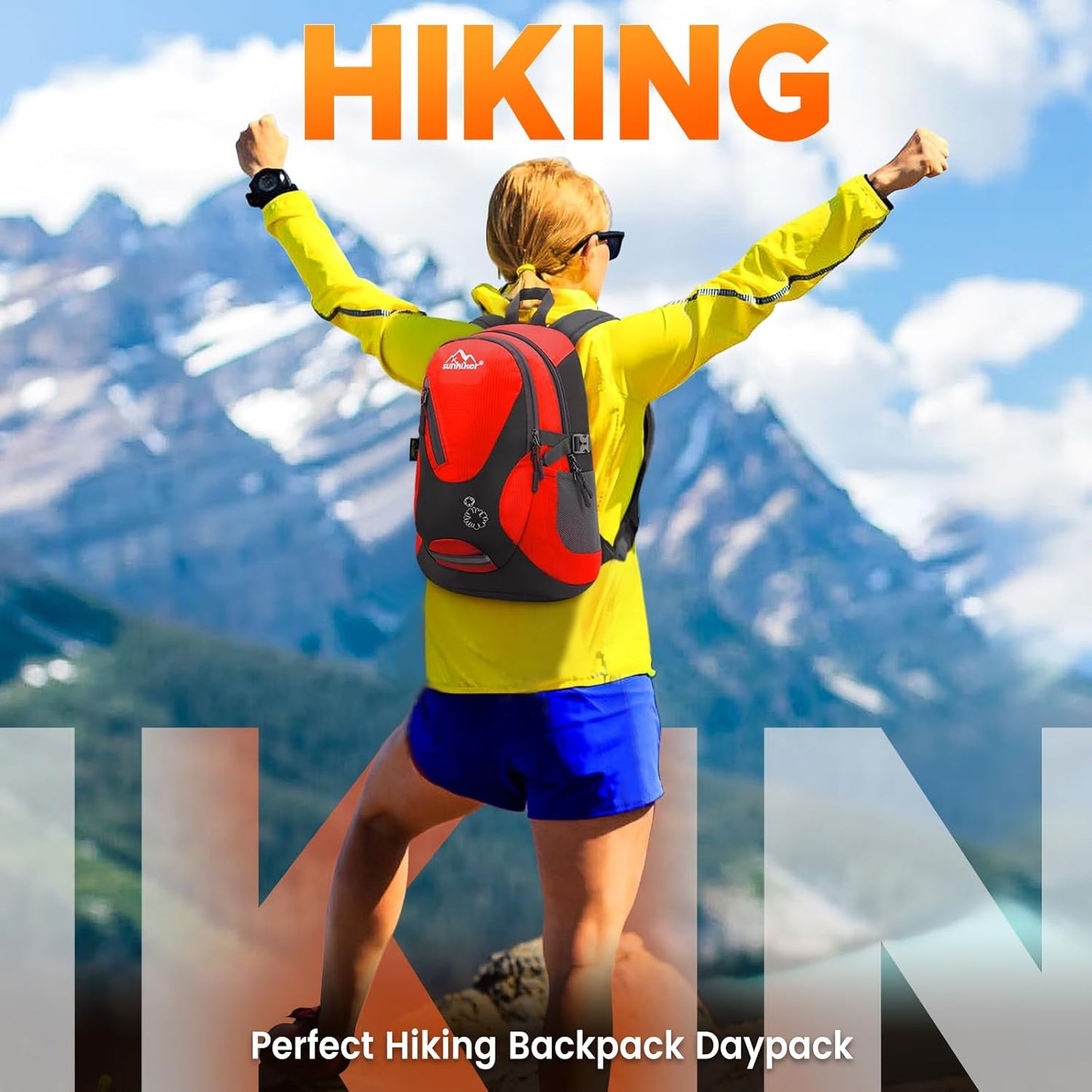 sunhiker Small Hiking Backpack Women Men 20L Lightweight Travel Backpack Daypack Casual Backpack For Cycling Outdoor Camping