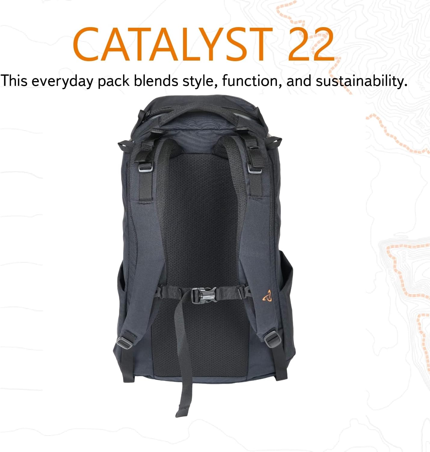 Mystery Ranch Catalyst 22 Backpack – Weatherproof Travel Bag with Easy Access Design & Padded Laptop Sleeve – Black, 22L