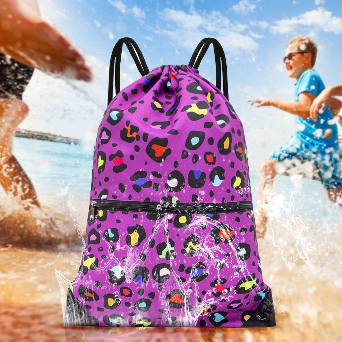 HOLYLUCK Drawstring Backpack Bag Sport Gym Sackpack
