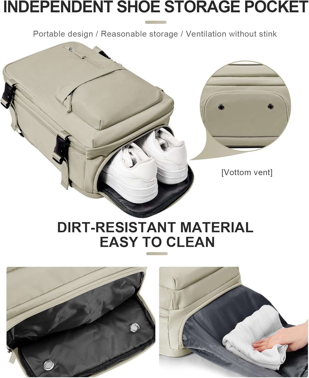 WONHOX Large Travel Backpack Carry on Flight Approved Laptop Work Business Backpack for Women Men Mochila de Viaje