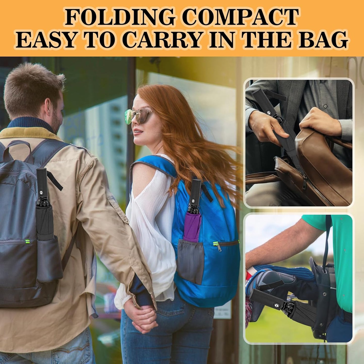 ZOMAKE Compact Golf Umbrella 42/54/62 Inch,Large Golf Umbrellas Windproof Automatic Open Portable Collapsible Travel Umbrella for Men Women