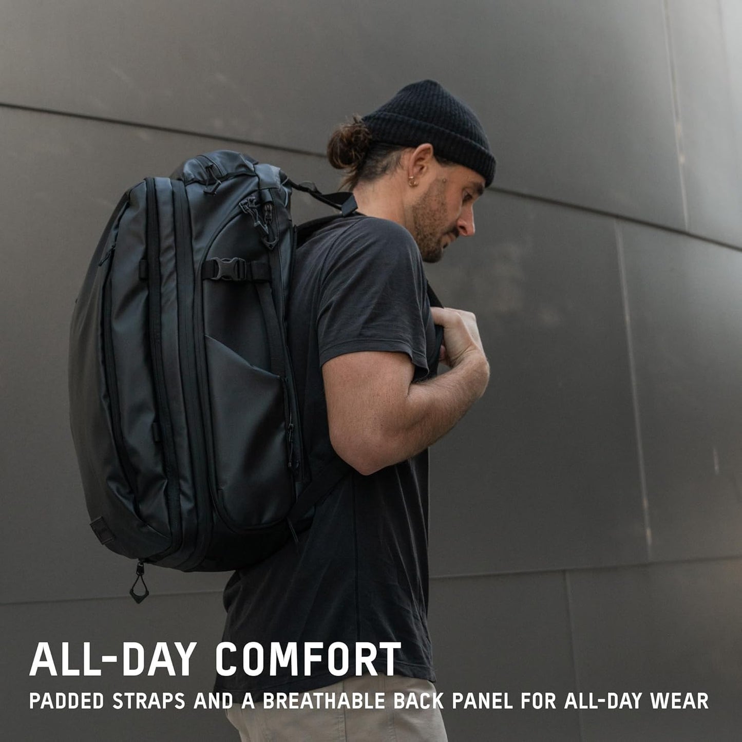 WANDRD TRANSIT Travel Backpack (45L): Large Expandable Carry-On Adventure Bag – Weather-Resistant