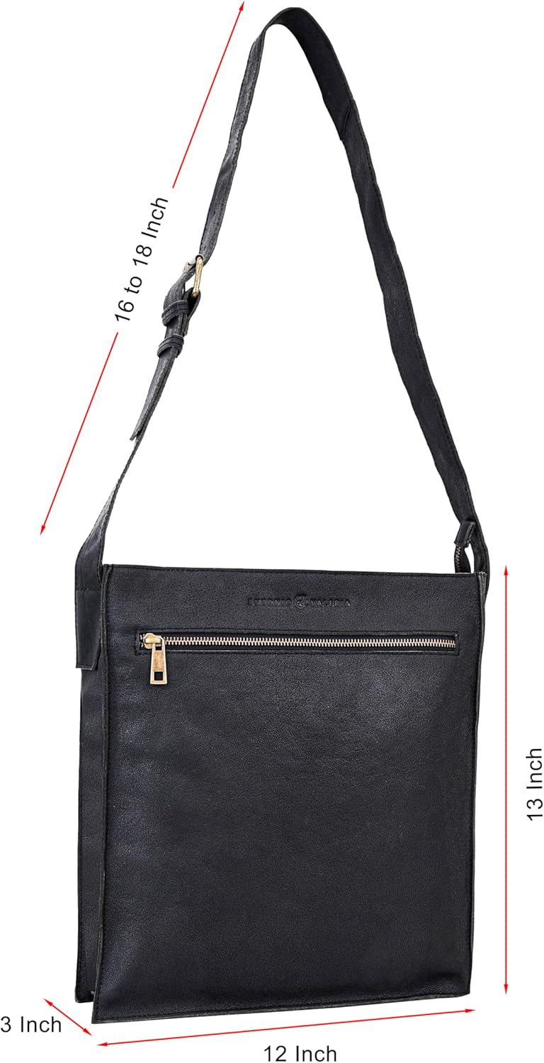 ANTONIO VALERIA Austin Premium Leather Messenger Bag for Men