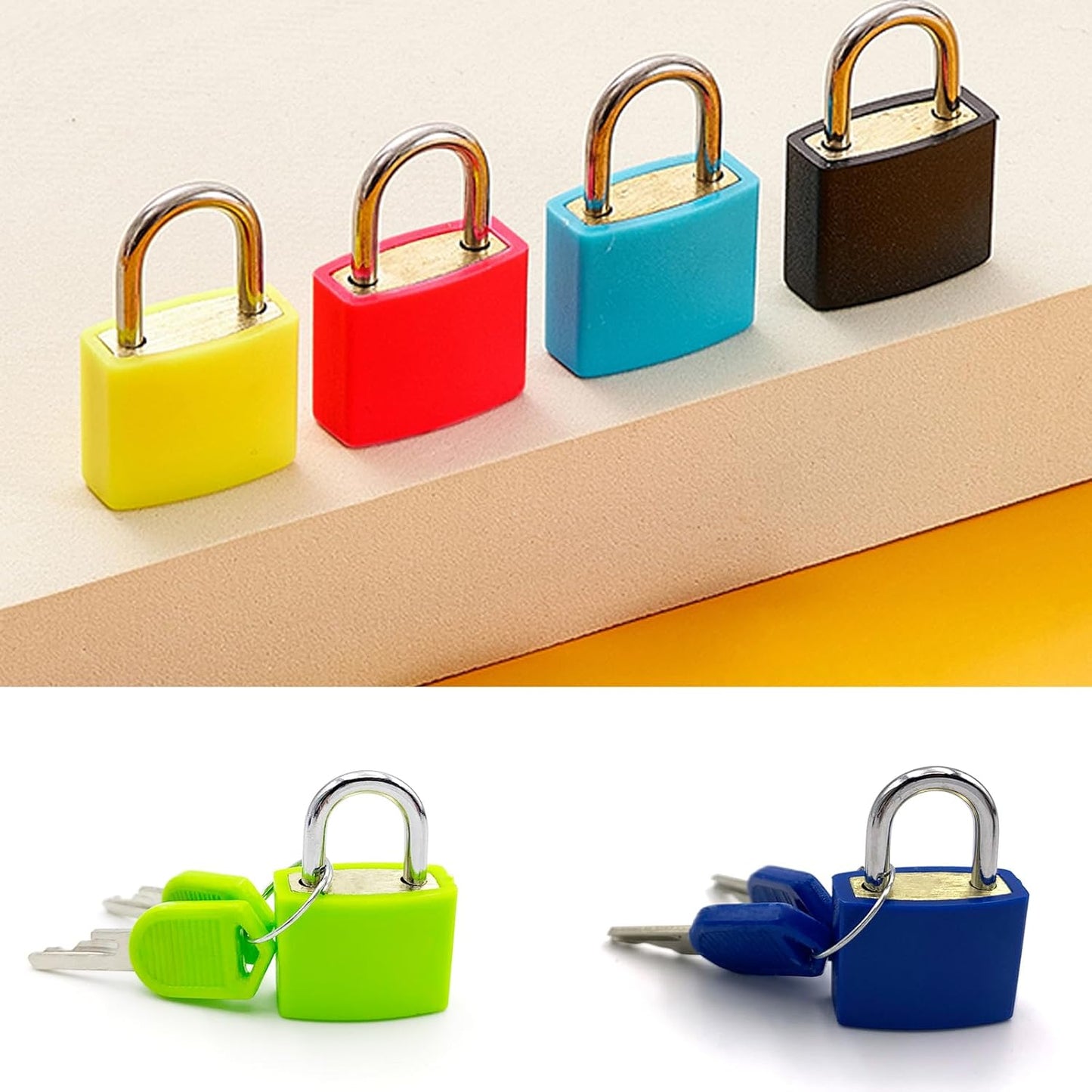 6PCS,Suitcase Locks,Small Padlock,Locker Lock with Key,Mini Locks with Keys,Perfect for Securing Backpacks, Boxes, School, and More