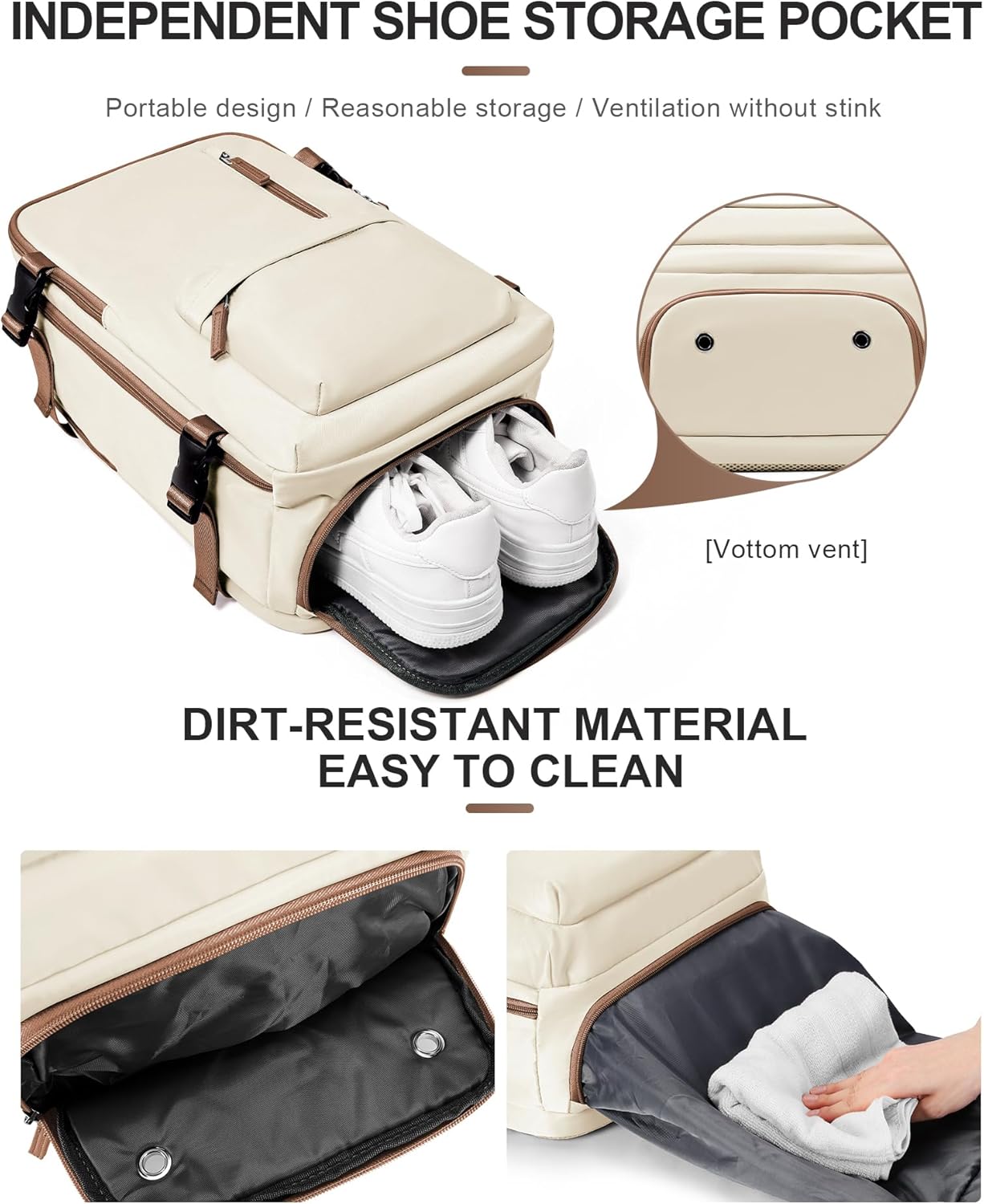 WONHOX Large Travel Backpack Carry on Flight Approved Laptop Work Business Backpack for Women Men Mochila de Viaje