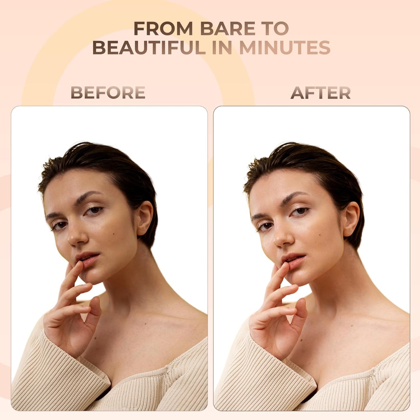 4pc Full Size Kit (Fair 2) Mineral Makeup Matte Translucent Loose Foundation + Kabuki Brush + Concealer + Finishing Setting Powder + Bare Face Full Coverage SPF 30 All Skin Types Waterproof
