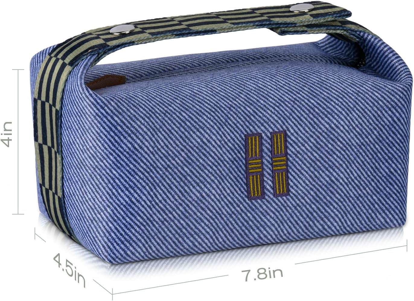 Fashion Makeup Bag for Women, Orange Red Canvas Make up Travel Bag, Hanging Cosmetic Bag Organizer