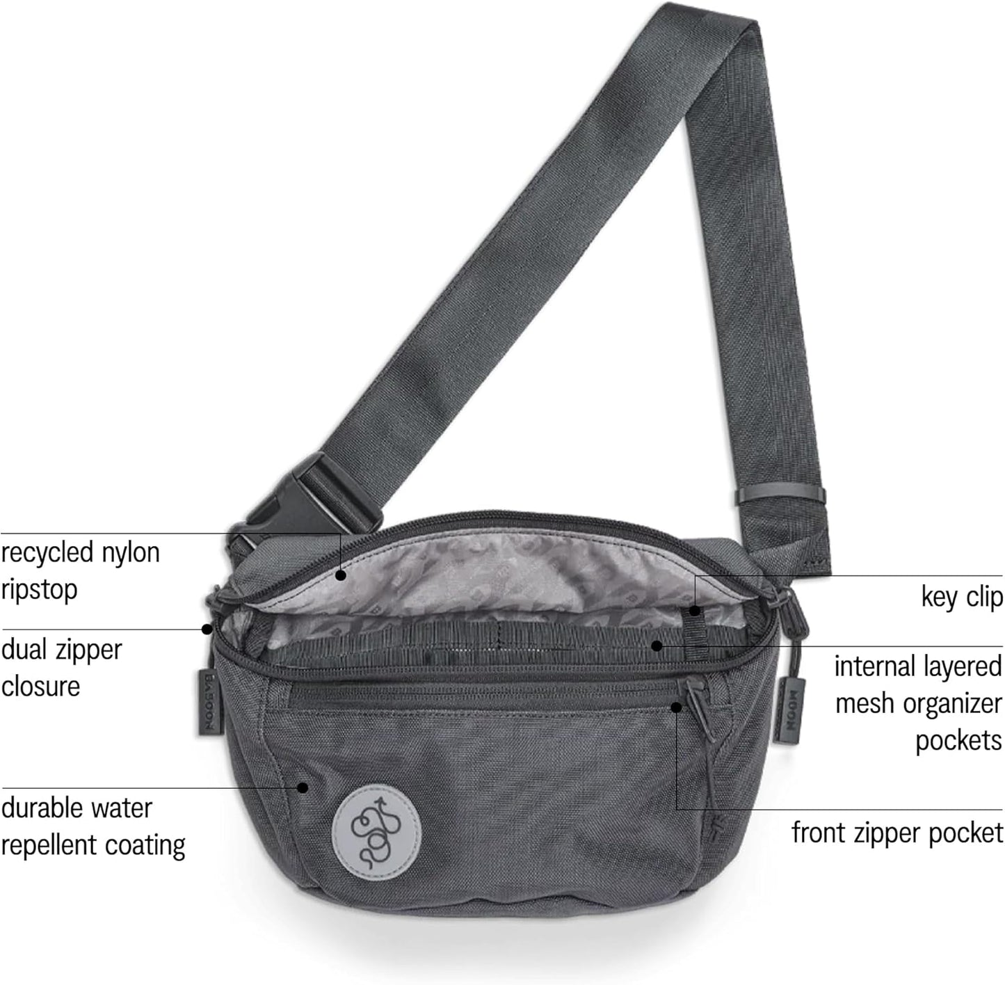 Baboon to the Moon Full Size Fanny Pack 3L – Womens Crossbody, Belt Bag for Women, Fanny Pack for Men, Crossbody Bags for Women Travel, Waist Bags