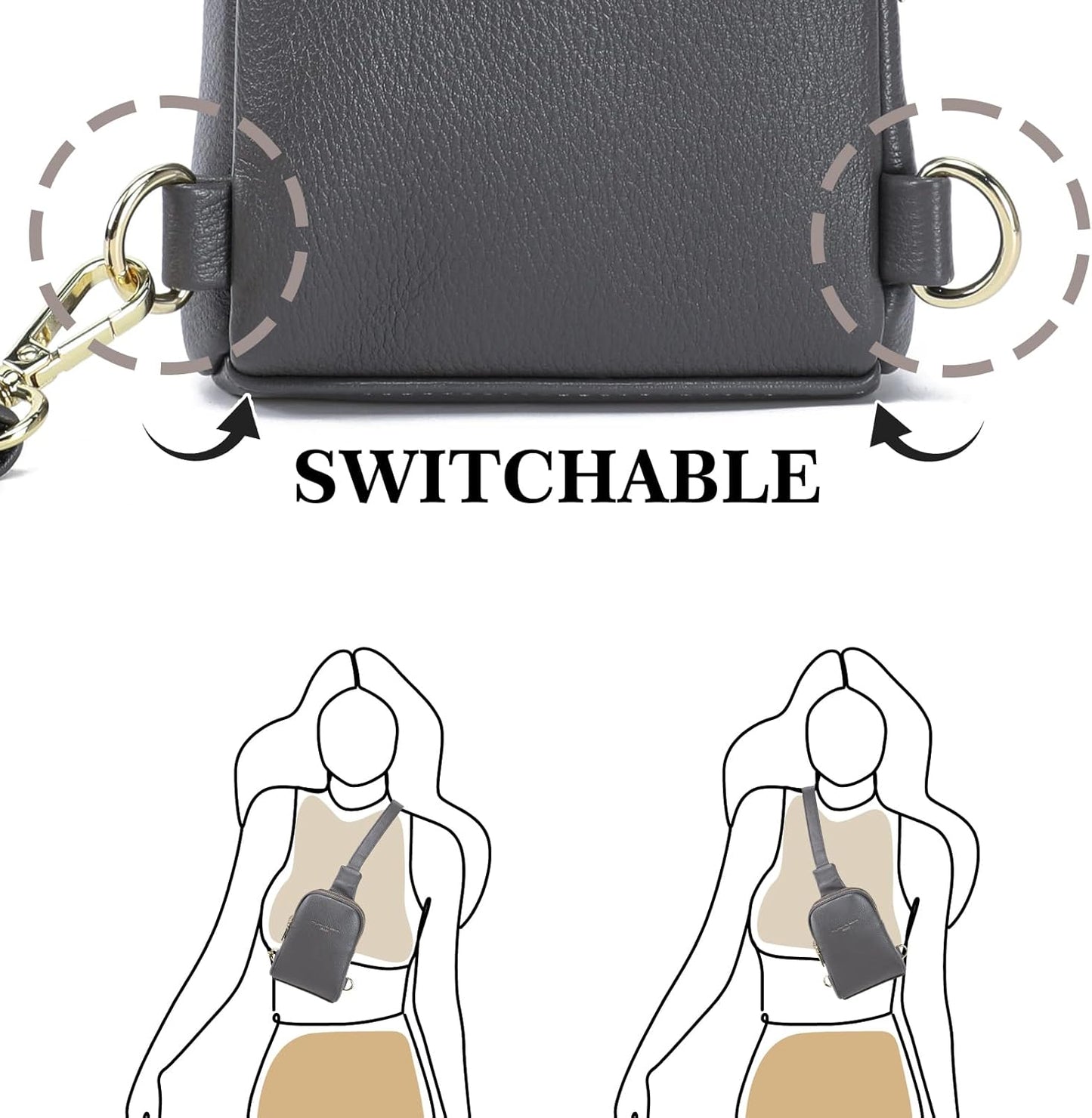 INICAT Travel Small Sling Bag Faux Leather Crossbody Bags Women Cross Body Bag Purses for Woman