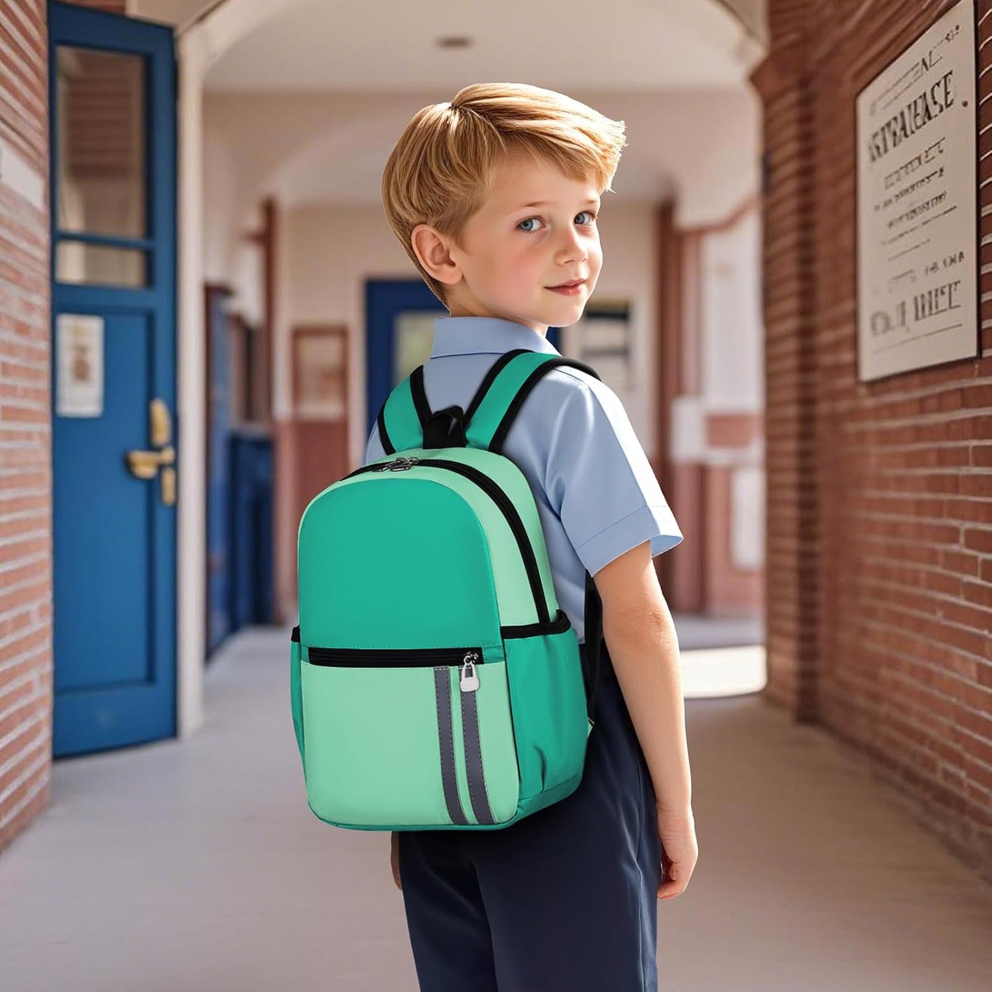 Kids Backpack for Boys Kindergarten School Backpack 14 inch Bookbag for Boys 4-8