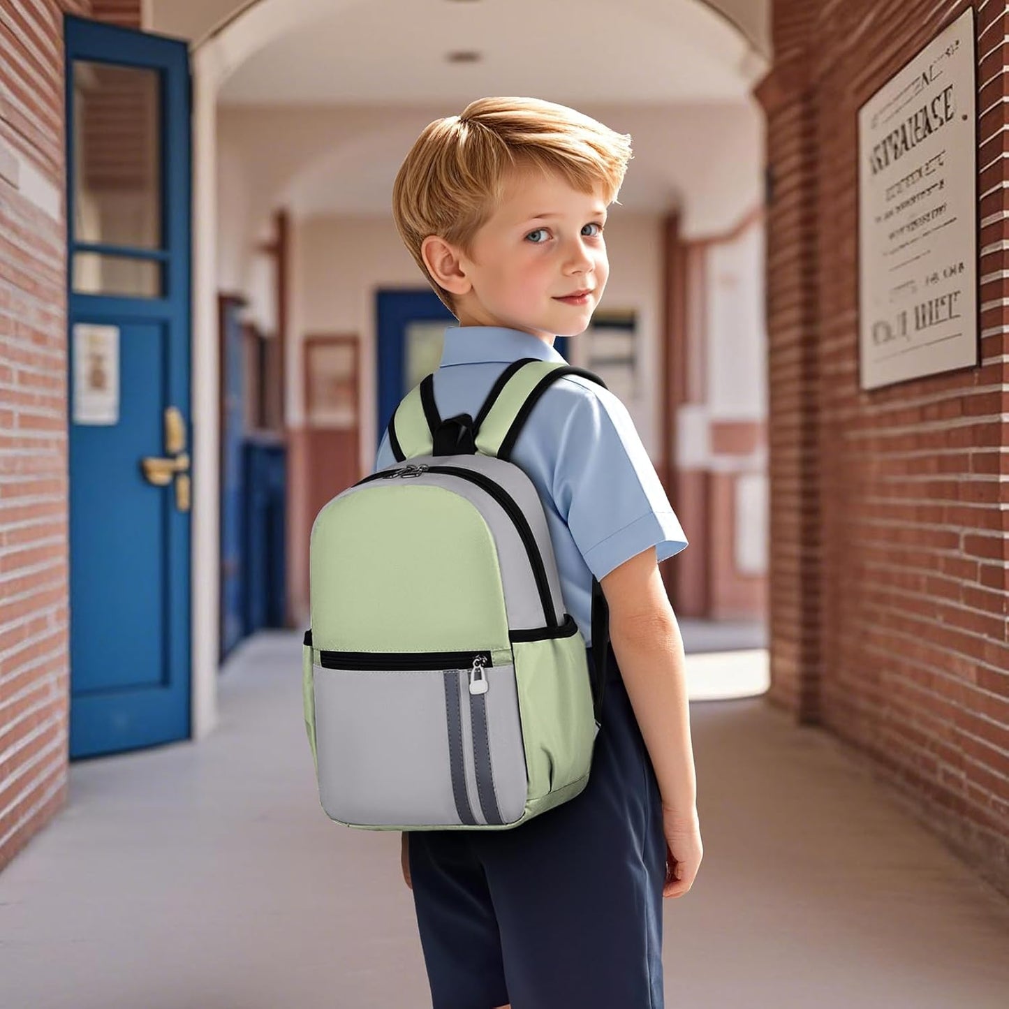 Kids Backpack for Boys Kindergarten School Backpack 14 inch Bookbag for Boys 4-8