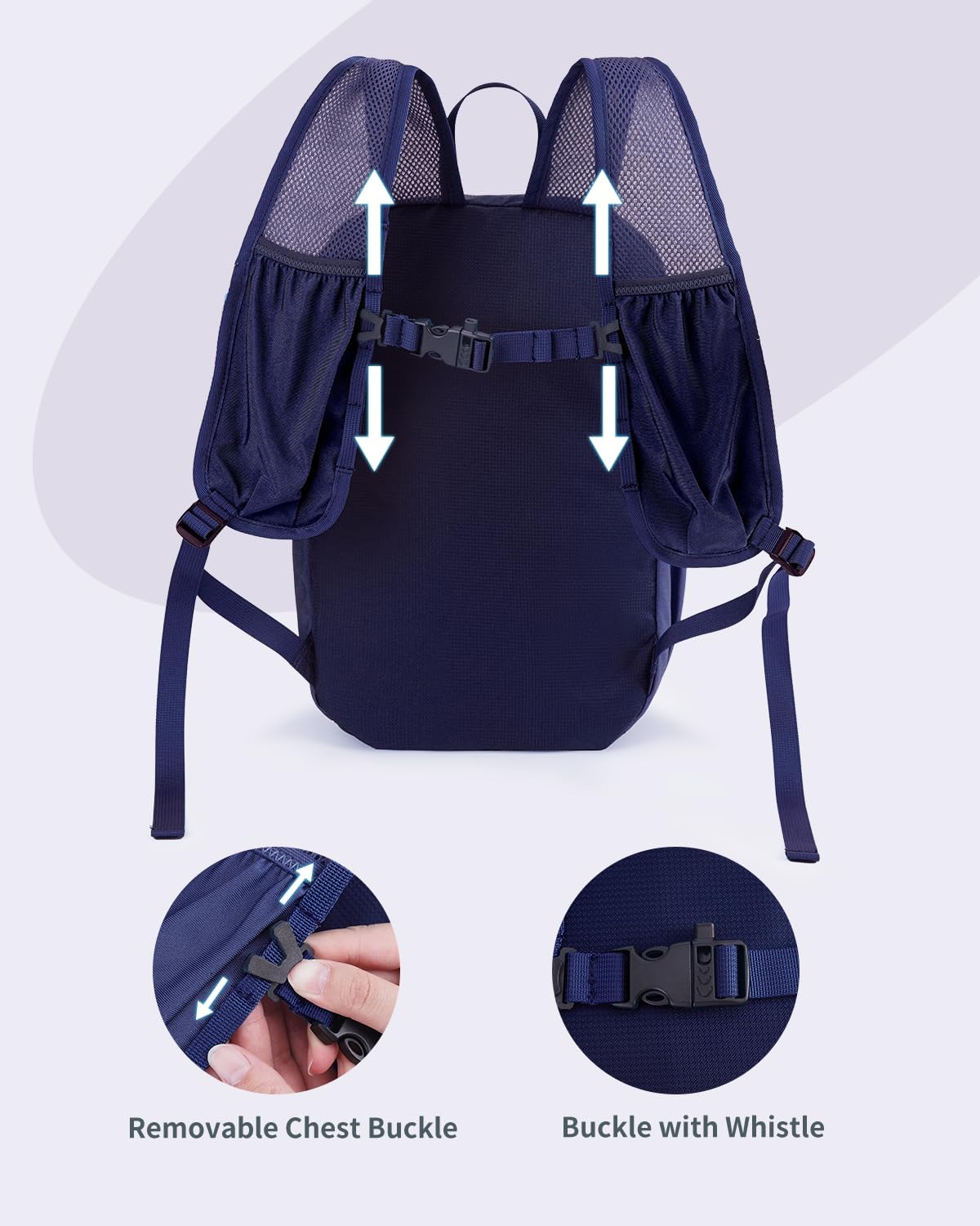 Blue Quartz 15L Small Hiking Backpack with Chest Pockets for Phone, Ultralight Hiking Daypack with Sternum Straps, Lightweight Foldable Packable Back Pack for Women Men(patent pending)