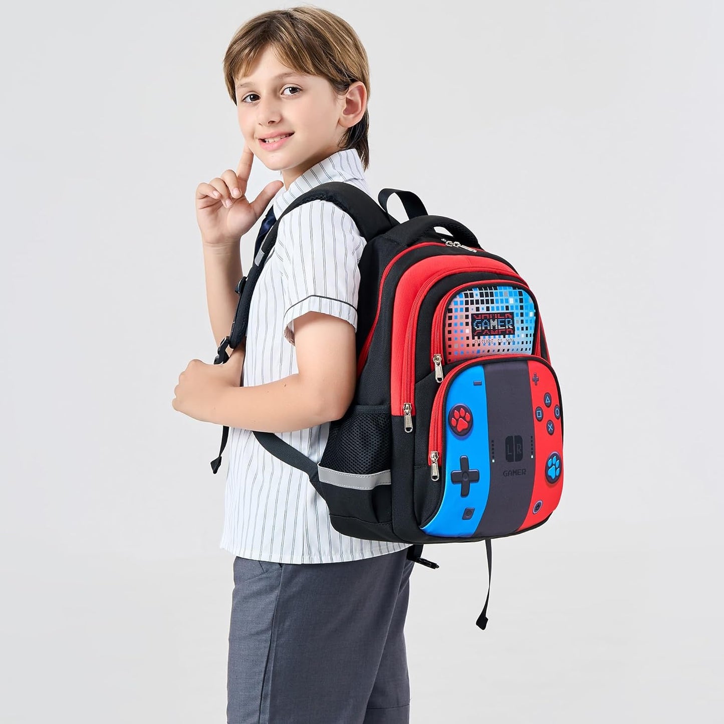 abshoo Cute Game School Backpack For Boys Elementary Kindergarten Kids School Bag (Gamer Black)