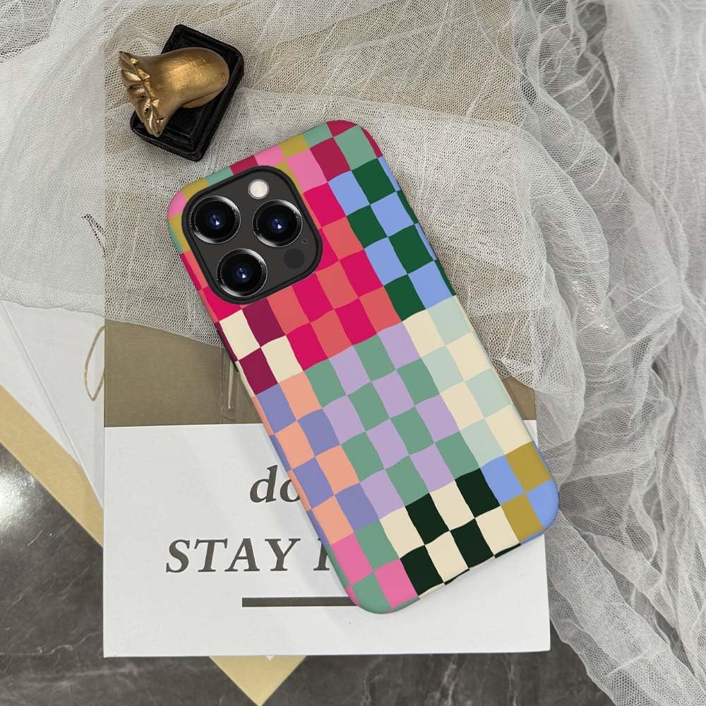 SEized Case Compatible with for iPhone 11 Pro Max,Colorful Checkerboard Phone Case for Girl Women Boy Men,Durable Protection Case for iPhone 11 Pro Max