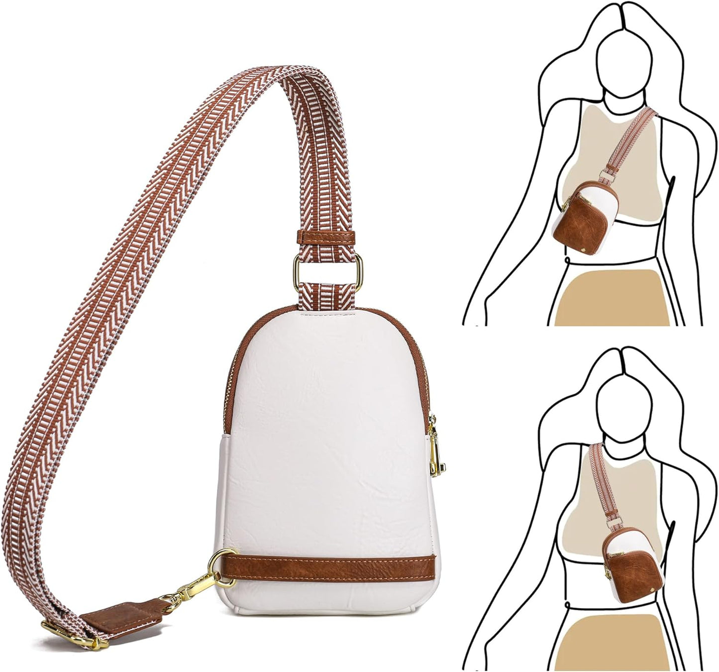 INICAT RFID Blocking Sling Bag Anti Theft Crossbody Bags for Women Travel Fanny Pack Cross Body for Woman Chest Bag