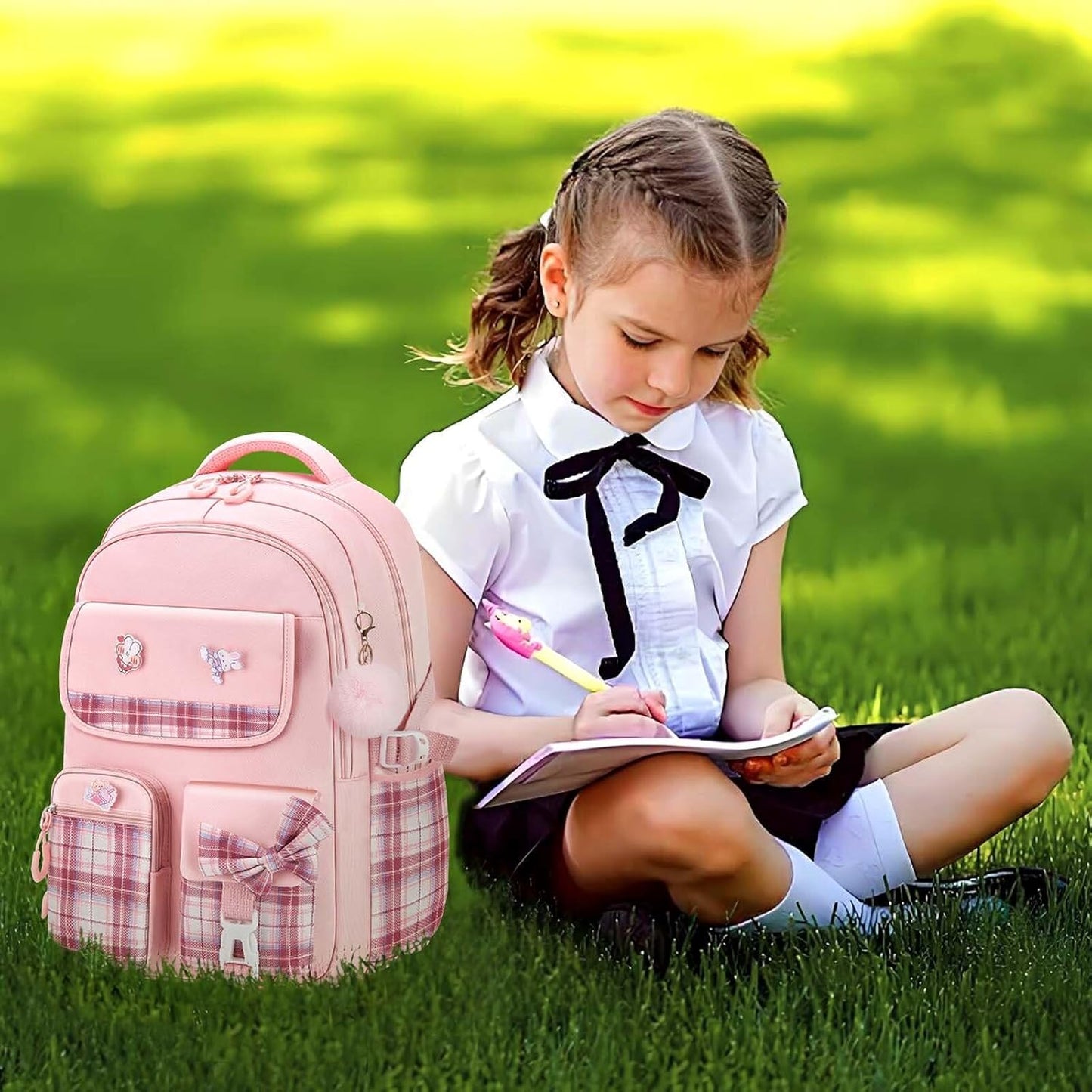 Girls Backpack Kids Backpack for Girls School Kawaii Bookbag Book Bag for Elementary Primary School