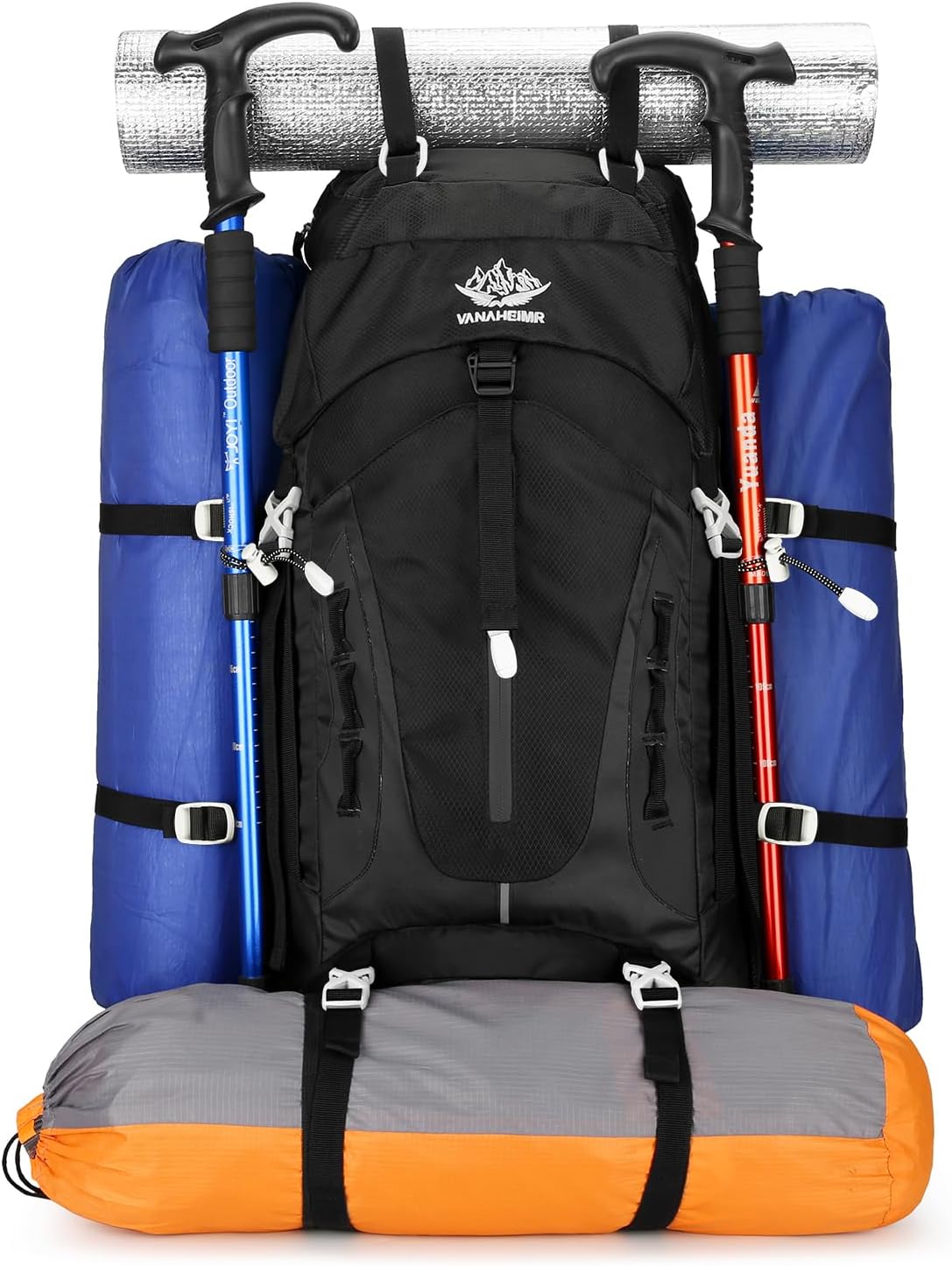 Esup 50L Hiking Backpack Men Camping Backpack with rain cover 45l+5l Lightweight Backpacking Backpack Travel Backpack