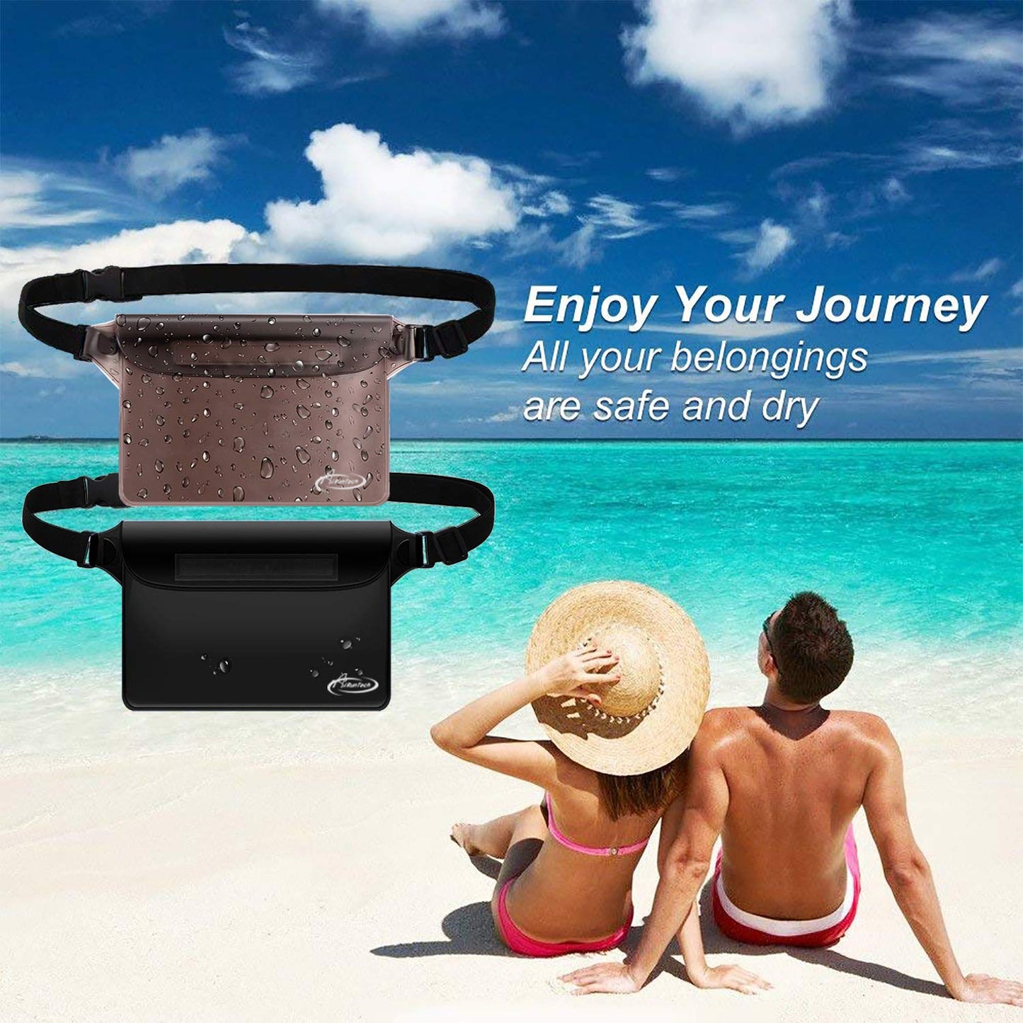 AiRunTech Waterproof Fanny Pack,Phone Pouch Dry Bag for Passport Wallet Purse,Floating Waterproof