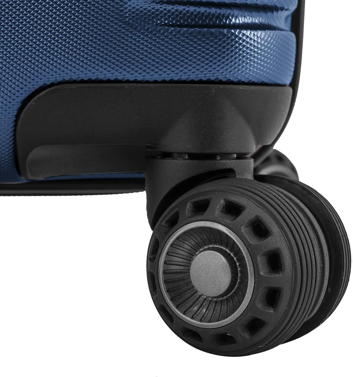 Traveler's Choice Archer Polycarbonate Hardside Spinner Luggage Set,Tie Down Straps, Blue, 2-Piece