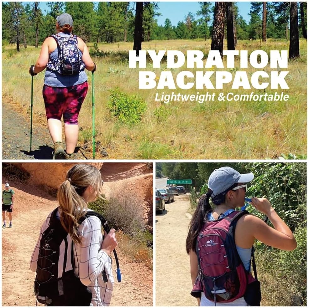 15L Insulated Hydration Backpack Pack with 2L Water Bladder Lightweight Hiking Backpack Bag for