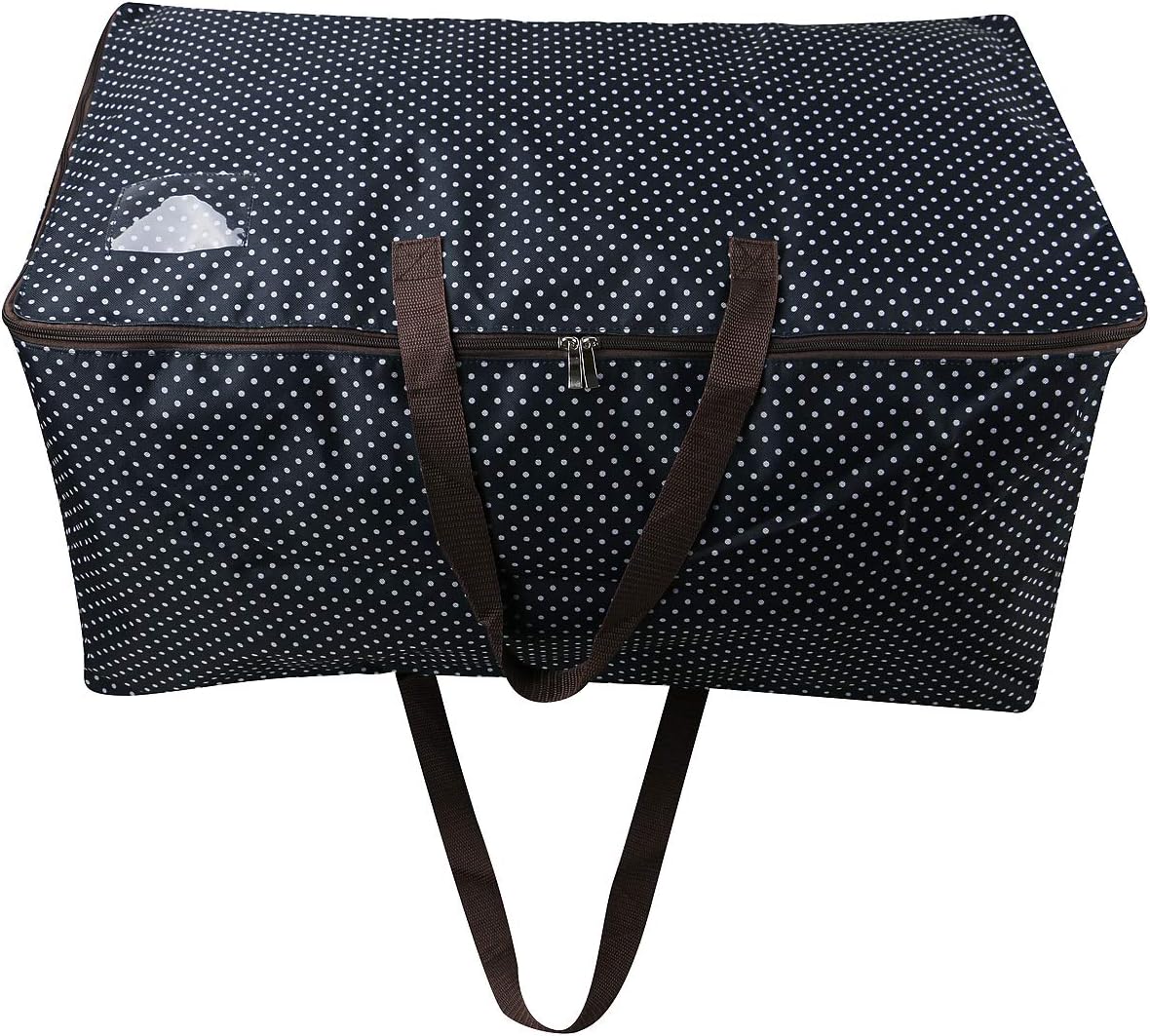 iwill CREATE PRO 27.5 X 16.5 X 13.8, 3-Side Zip Open Storage Bag with Handles for Christmas Trees, Party Ornament Decorations Organizer Bags, Black Dots