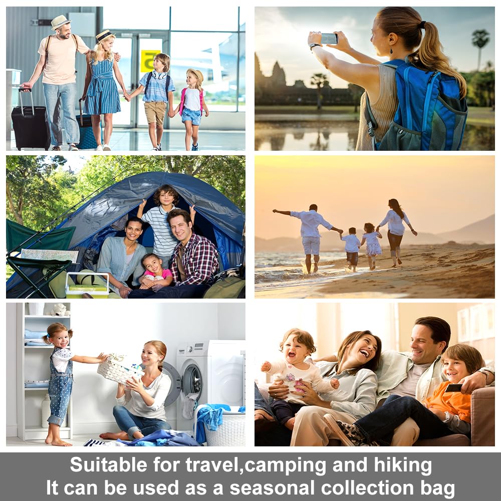 ALMING Compression Bags - Travel Essentials - 12 Pack Space Saver Bags - No Vacuum Pump Or Air