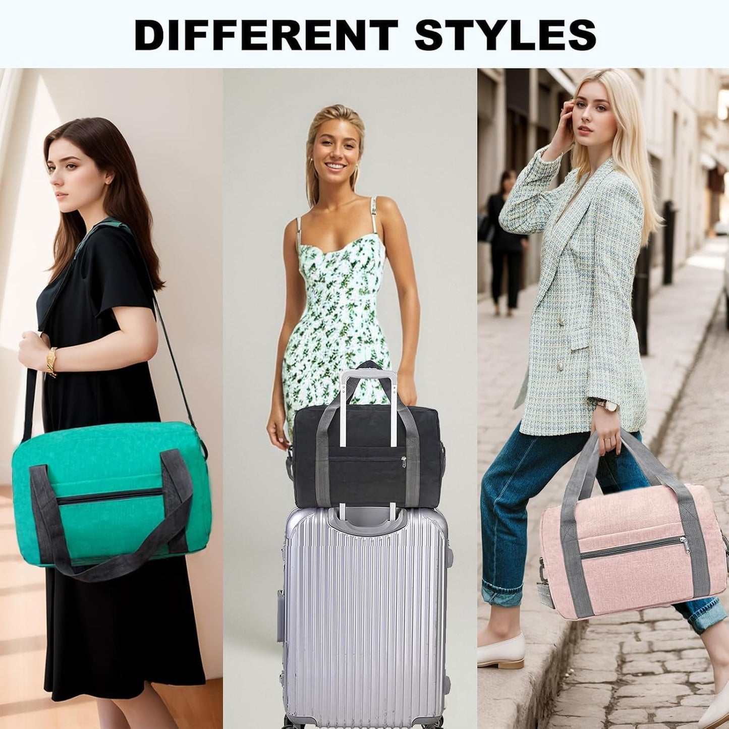 15 Inch Small Carry On Bags for Airplanes Spirit Airlines Personal Item Bag Underseat Foldable