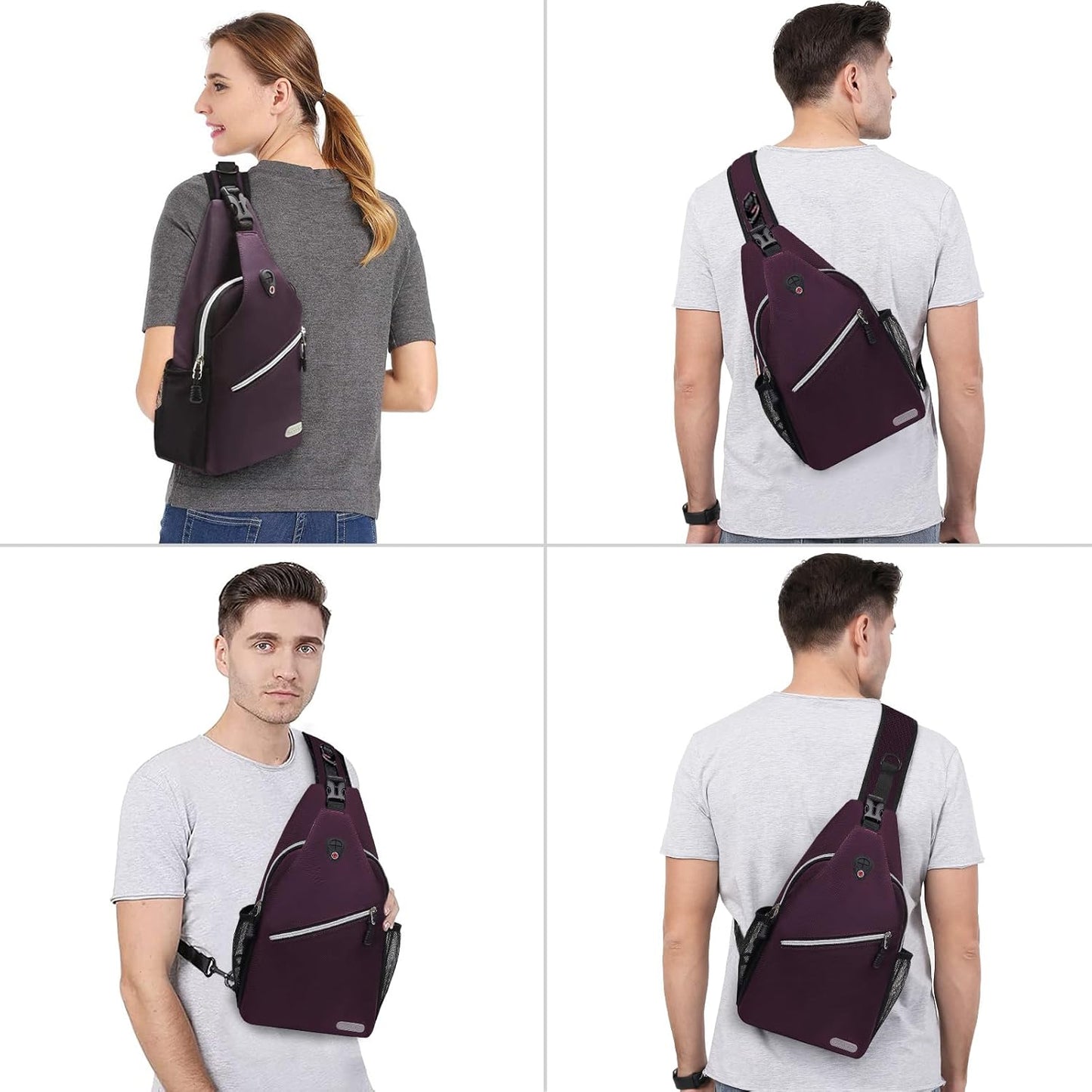 MOSISO Sling Backpack, Multipurpose Crossbody Shoulder Bag Travel Hiking Daypack