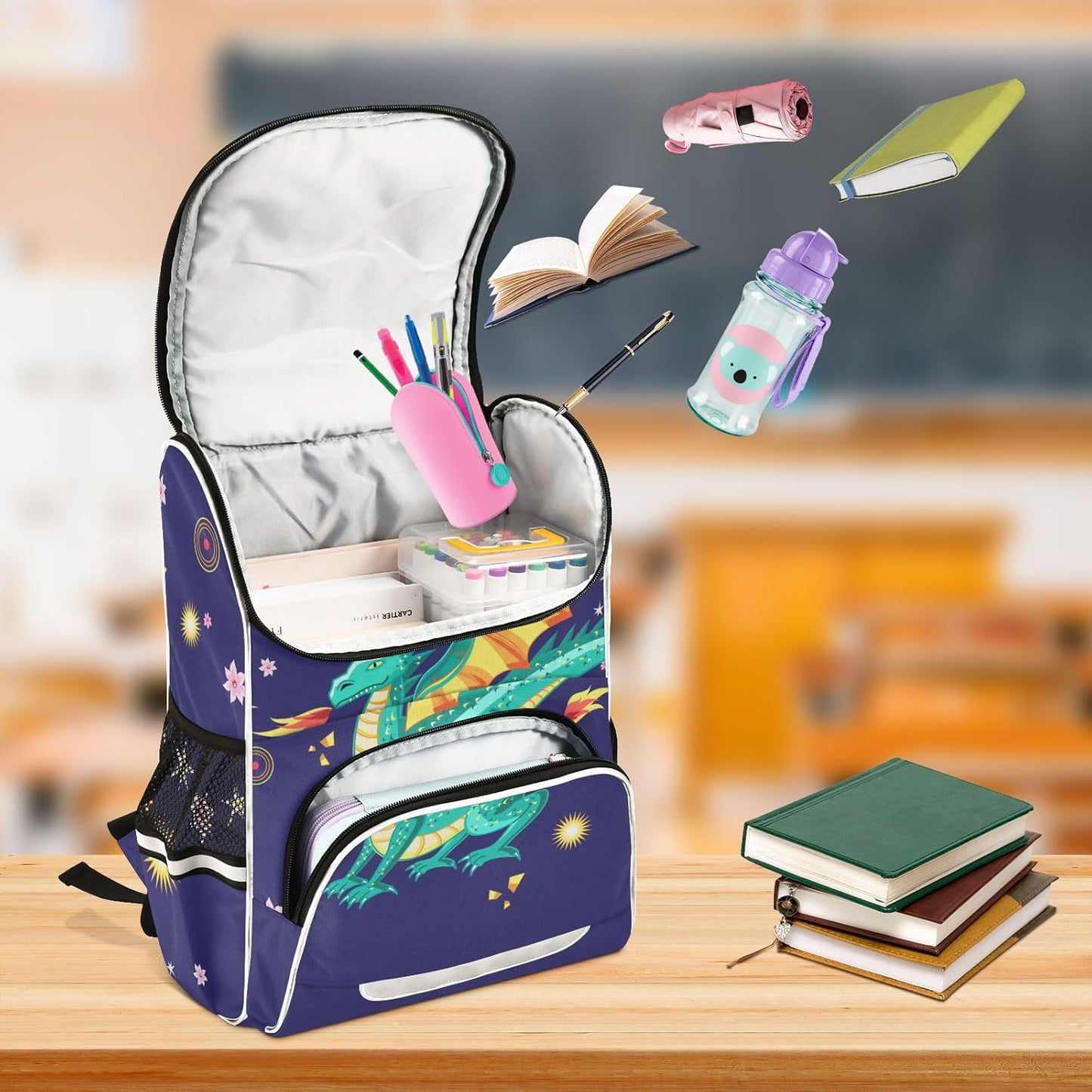 Dragon Cute Backpack For Girls Kids Backpack Boys Teen School Bag Bookbag Travel Daypacks