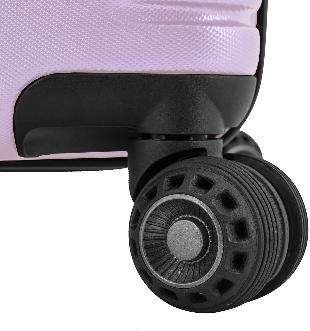 Traveler's Choice Archer Polycarbonate Hardside Spinner Luggage, Tie Down Straps, Light Purple, Checked 25-Inch