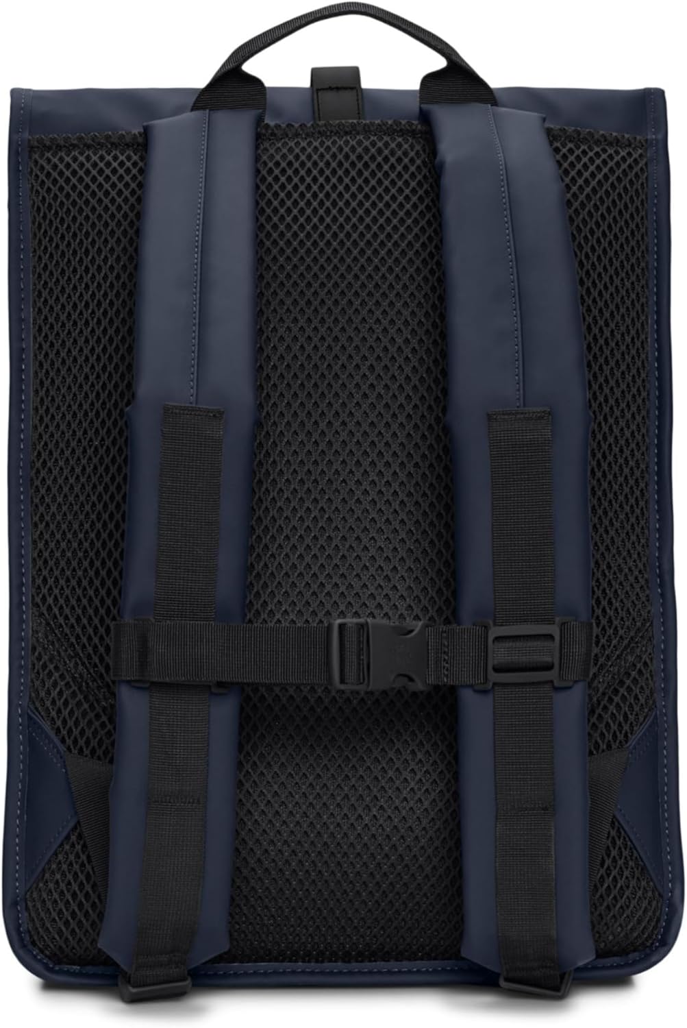 RAINS Rolltop Rucksack – Navy Waterproof Rolltop Backpack Water Resistant Water Repellent Commuter Travel Pack Urban Minimalist Design – 2 Year Warranty