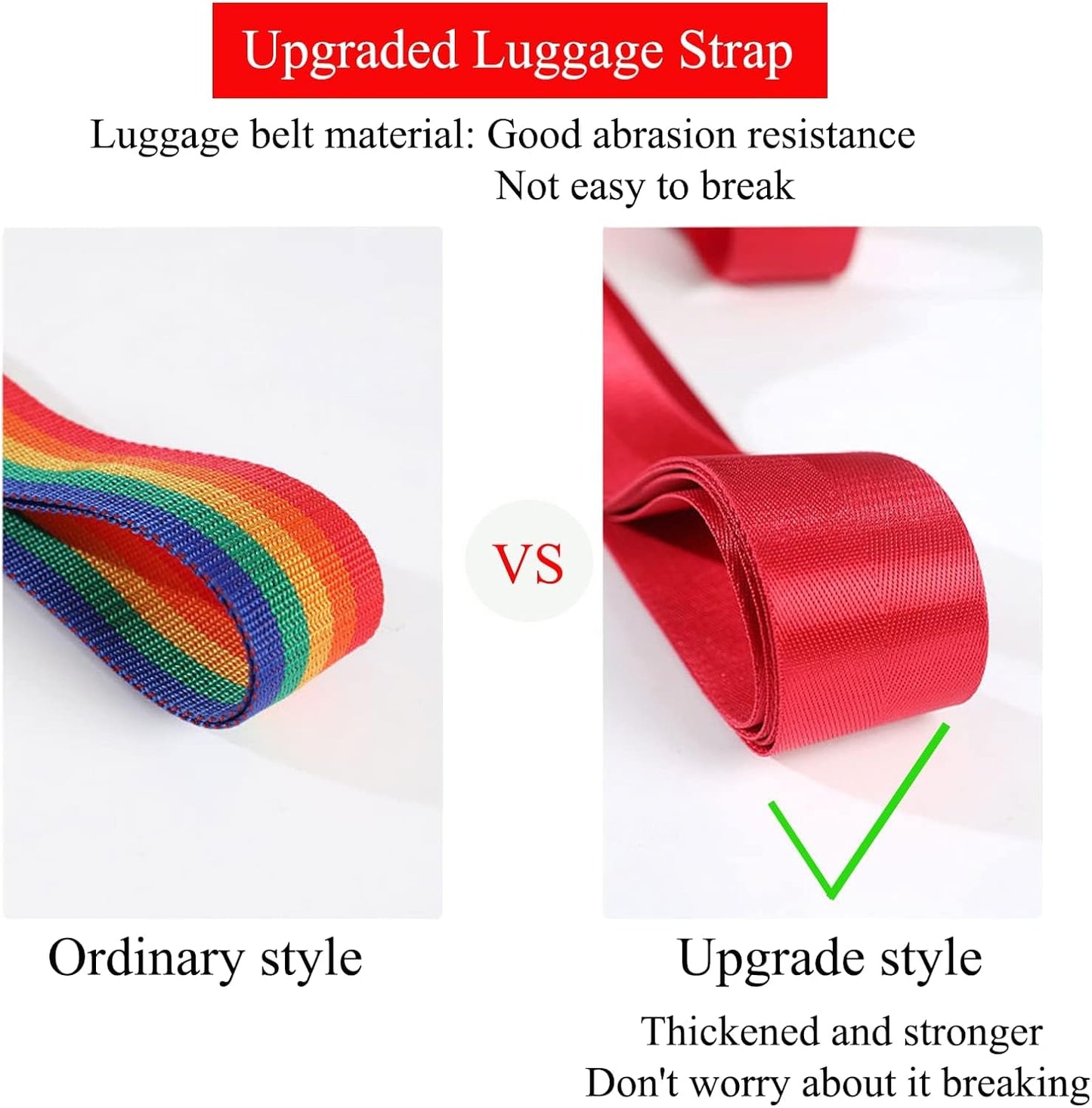 Luggage Straps for Suitcases TSA Approved Heavy Duty Adjustable Travel Belt Cross Suitcase Belts Luggage Tags with Name ID Card Travel Accessories Fit for 20-32 Inch Suitcase (Sky Blue)