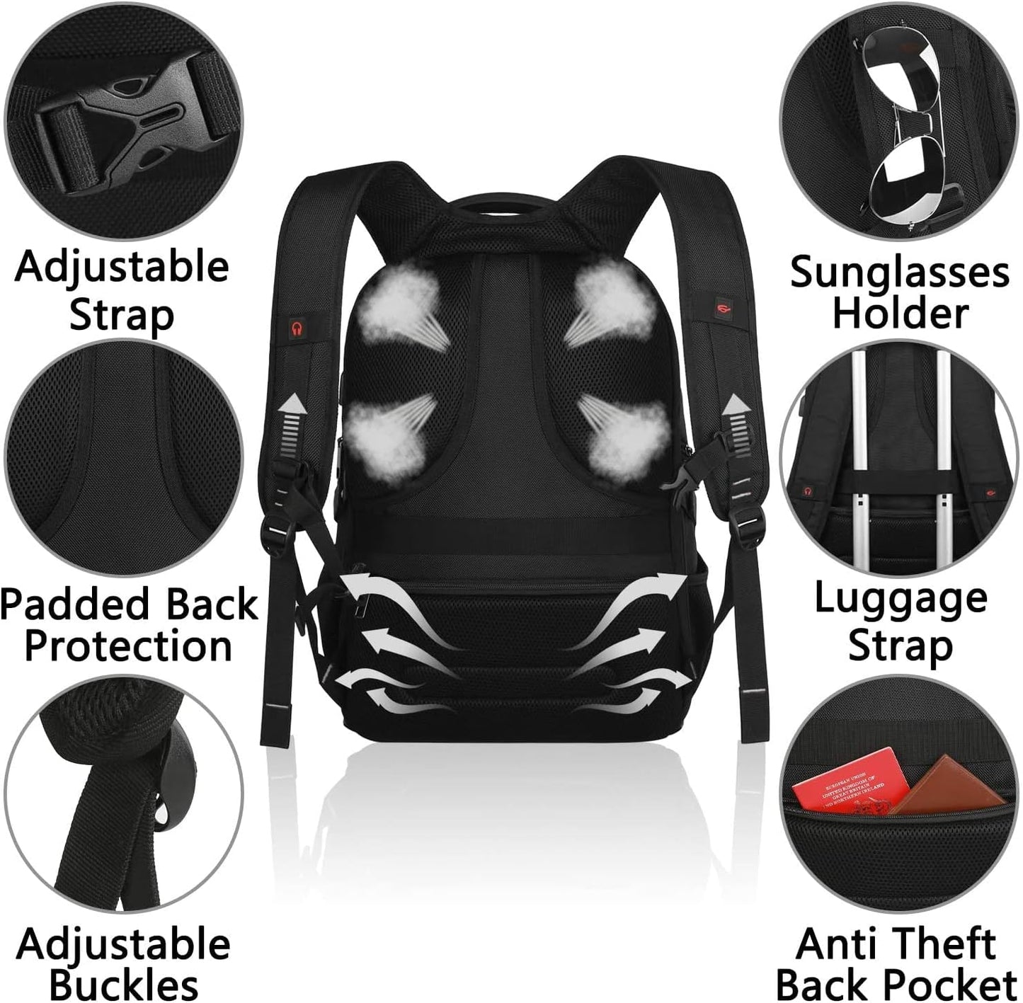 VECKUSON Lunch Bag Backpack, Insulated Cooler Lunch Box Backpack, Extra Large Travel Laptop