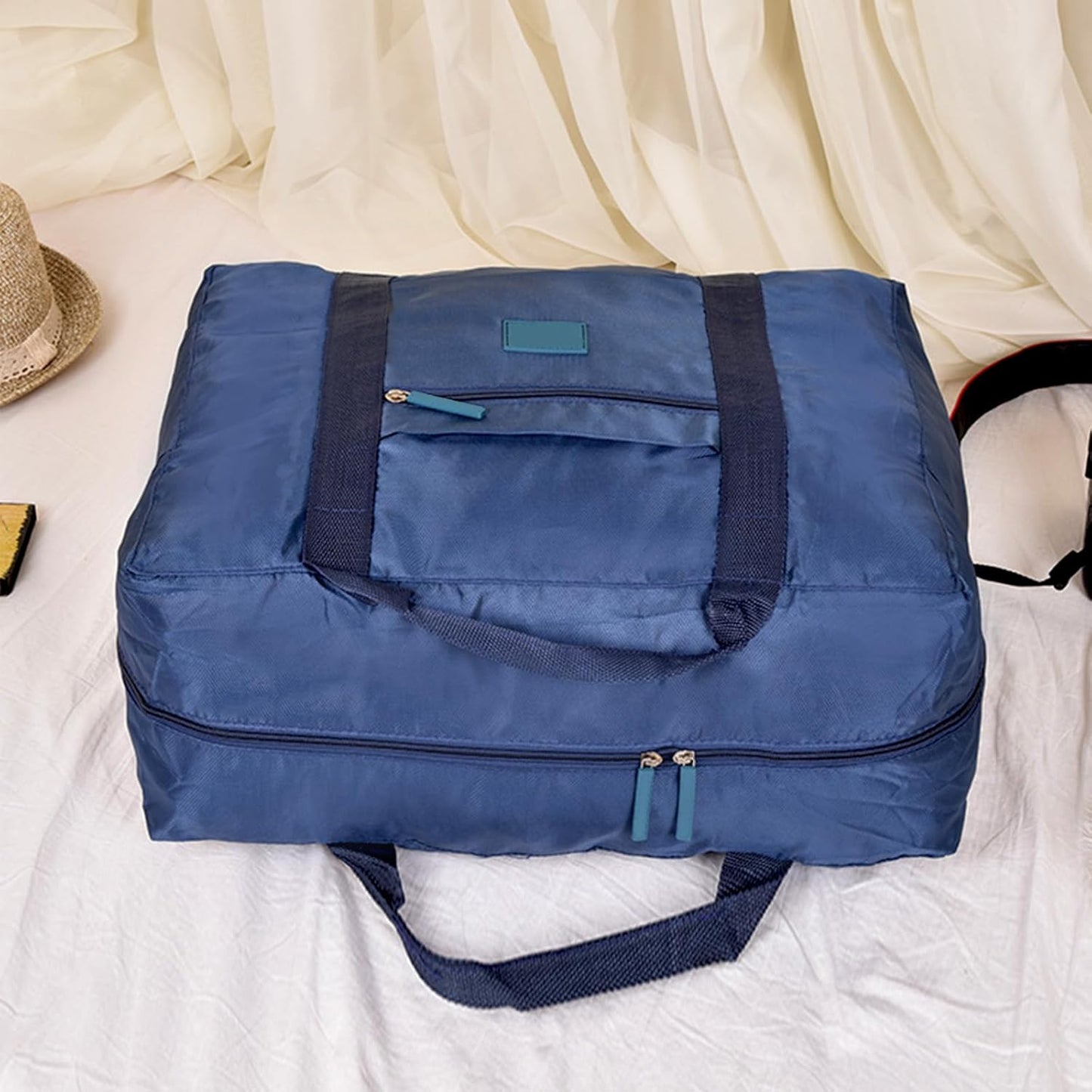 Travel Duffel Bag Carry on Luggage Bag Foldable Travel Tote Bag Waterproof Sports Gym Bag Lightweight Large Weekender Overnight Bag for Women and Men(4 PCS)