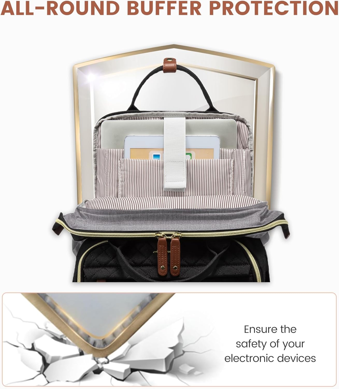 LOVEVOOK Laptop Backpack for Women, 15.6'' Waterproof Nurse Bag Teacher Work Backpack Purse for Women, Travel Computer Backpack for College Office Business Ladies