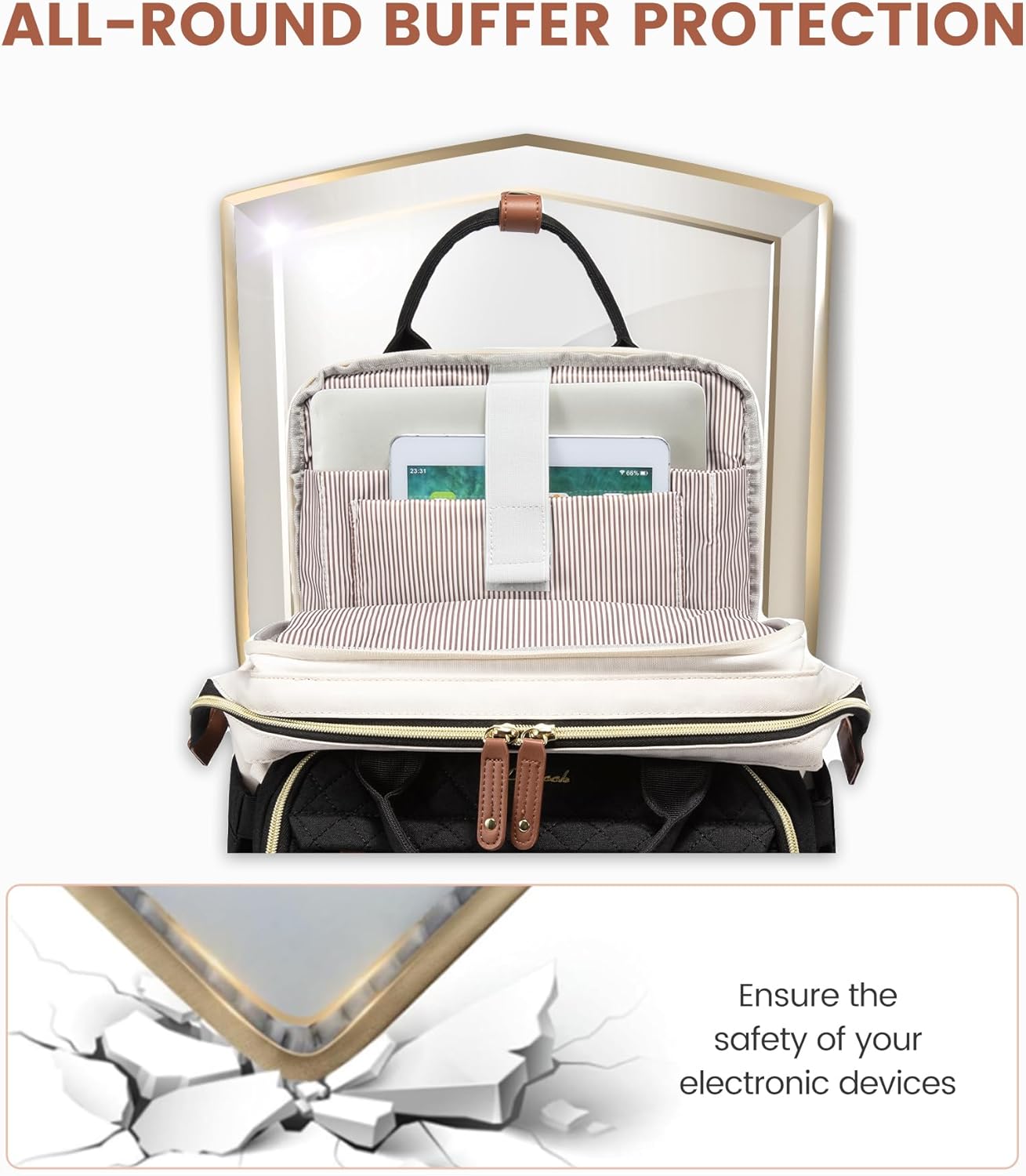 LOVEVOOK Laptop Backpack for Women, 15.6'' Waterproof Nurse Bag Teacher Work Backpack Purse for