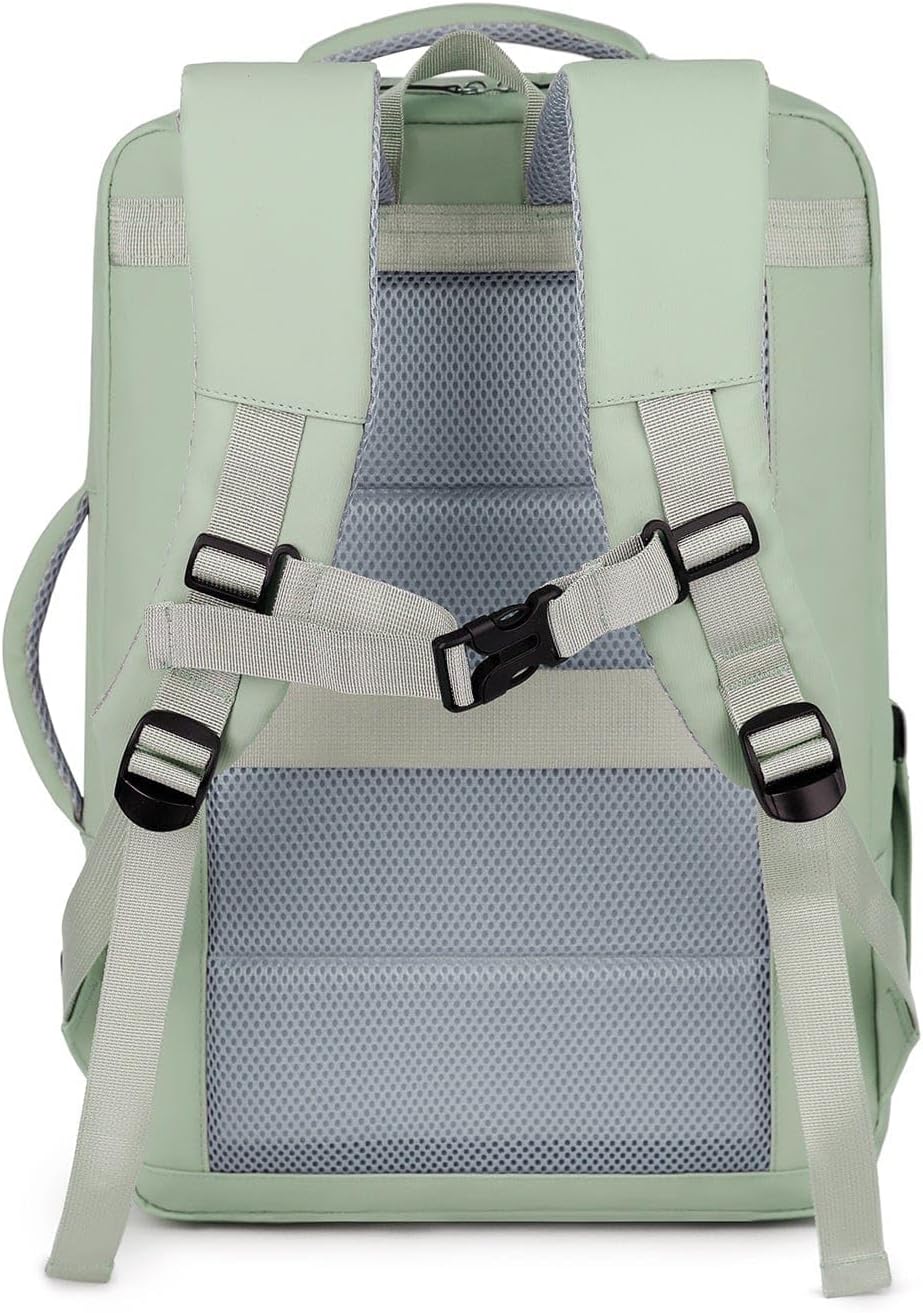 SAHARA - Multi-Compartment Travel & Laptop Backpack with USB Charging Port for Laptops up to 16-inch, Green, (LT00102)